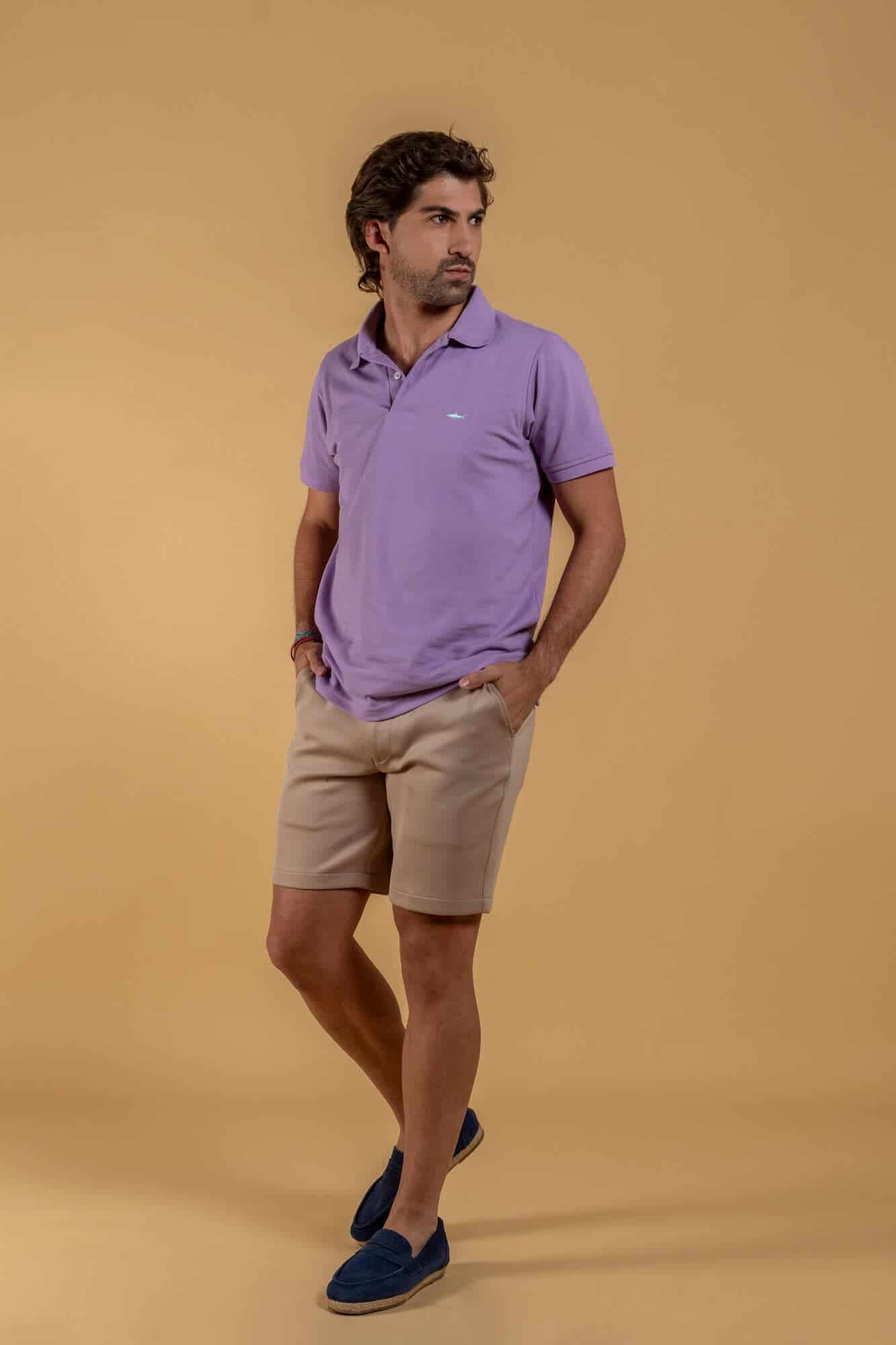 CAMISETA POLO LILA - miniatura 2