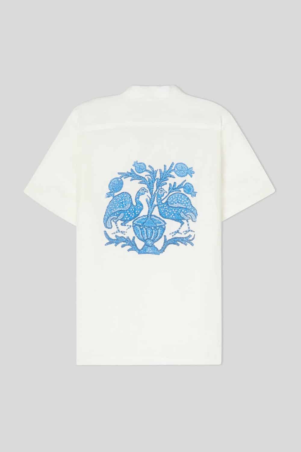 Men's linen shirt white musas - miniatura 1