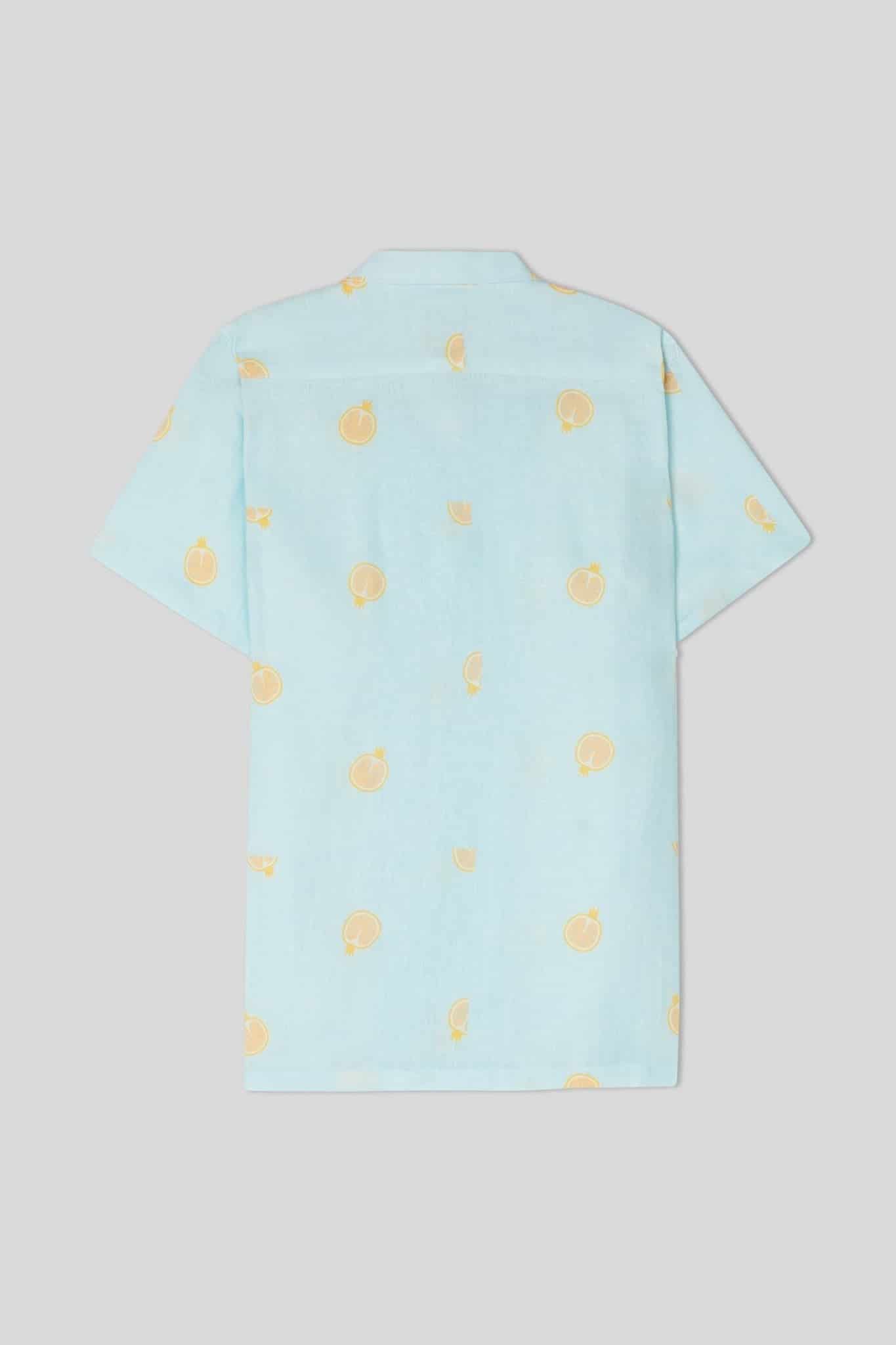 Men's bastión linen shirt sky blue - miniatura 4