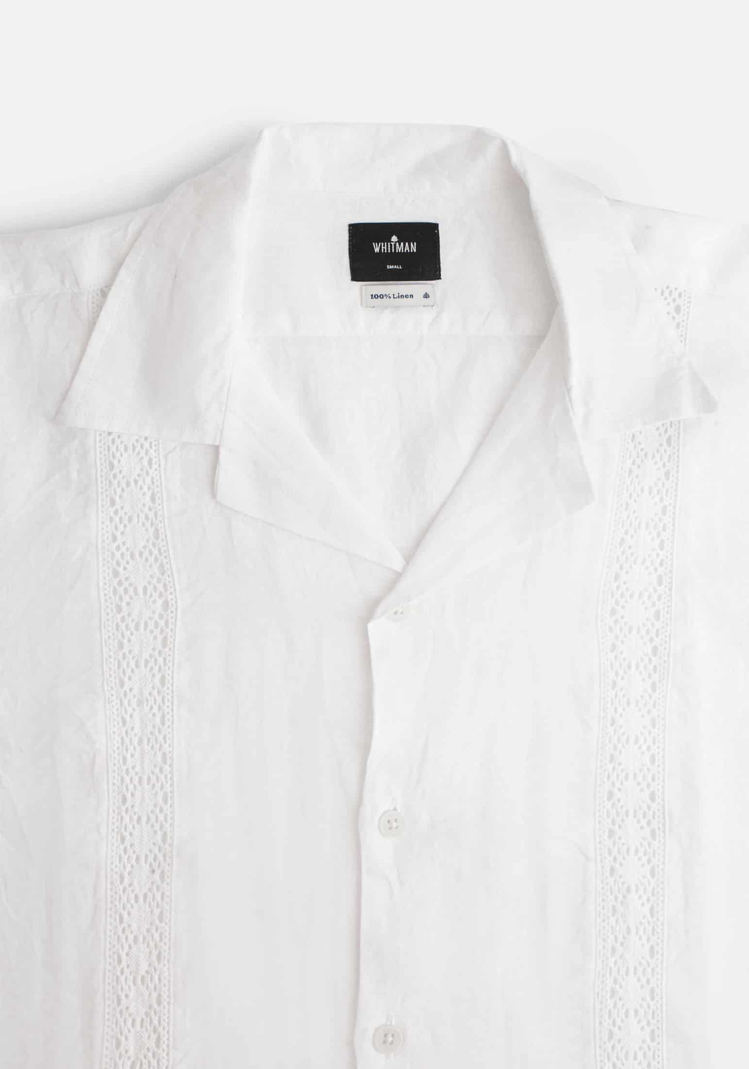 Camisa Guayabera Bol. Manga Corta Blanco - miniatura 4