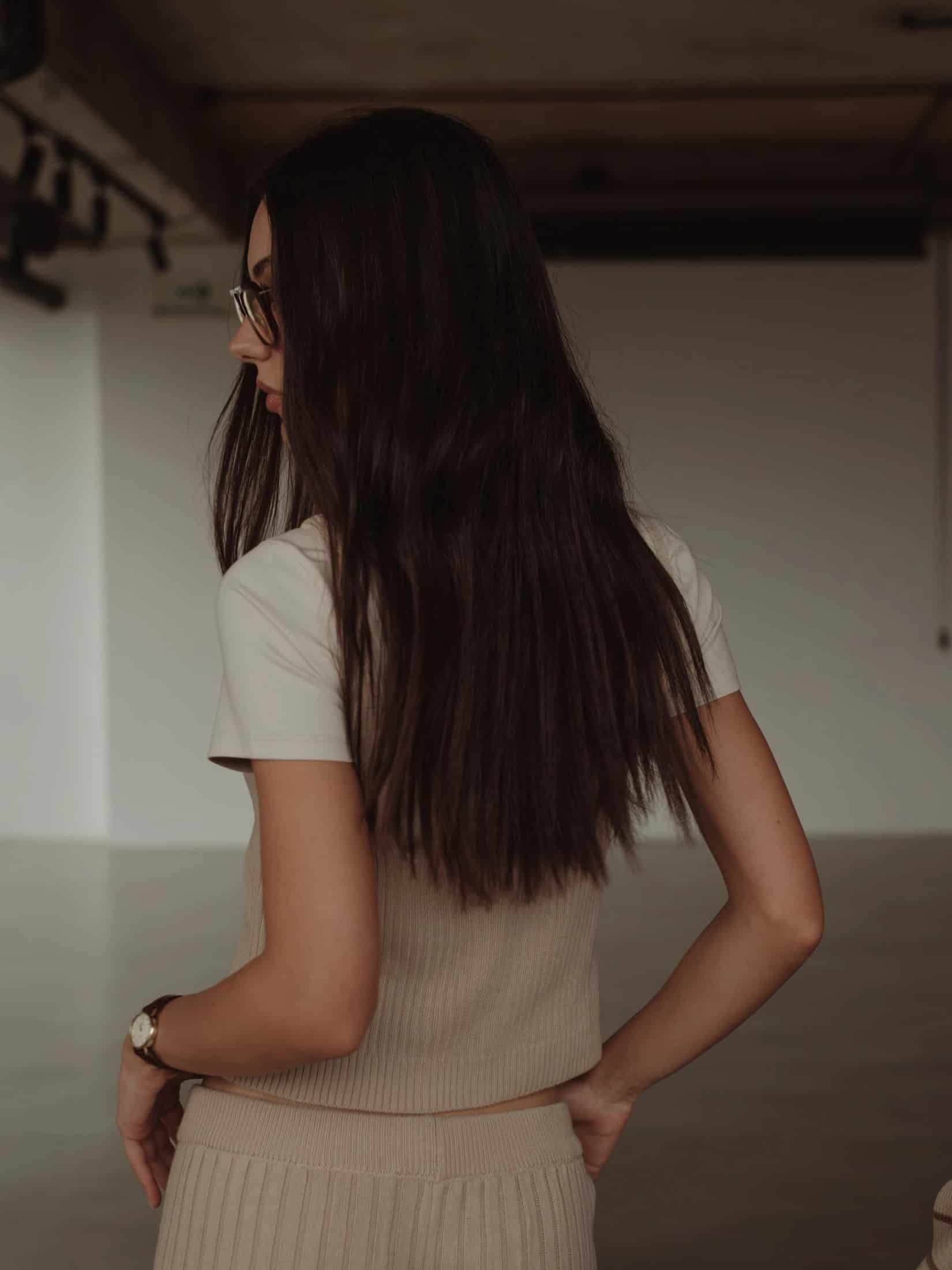 BASIC KNIT TANK TOP - NATURAL - miniatura 8