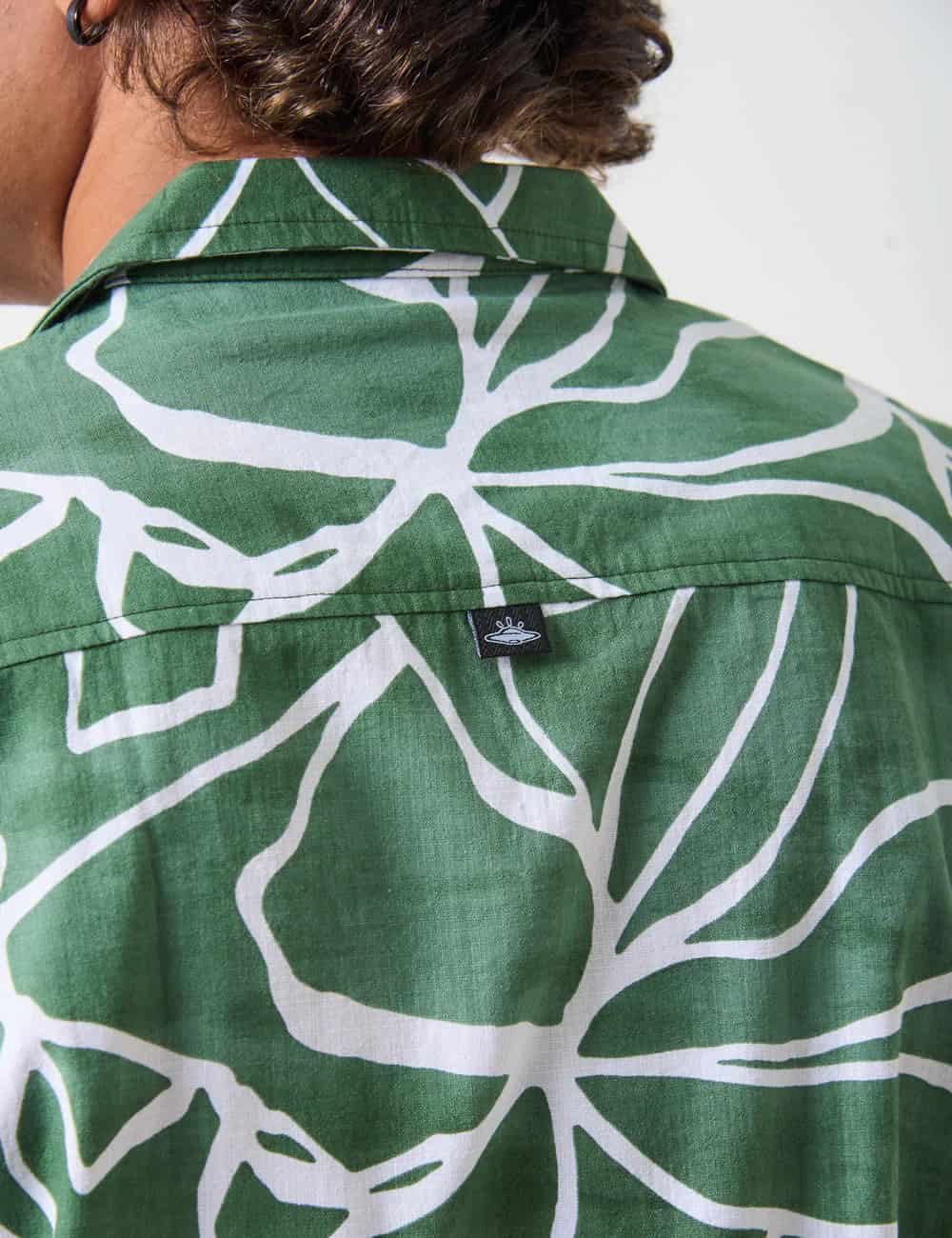 Camisa Cuello Sport manga corta Plantación verde Hombre - miniatura 4