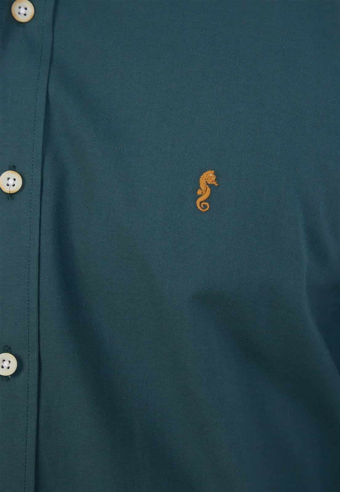 Camisa Manga Larga Oxford Premium Verde Oscuro - miniatura 2