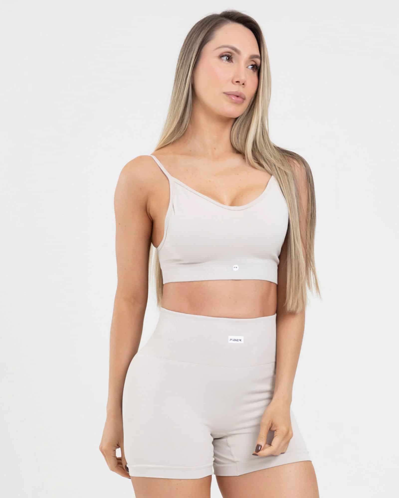 Top seamless beige move FIBER - miniatura 2