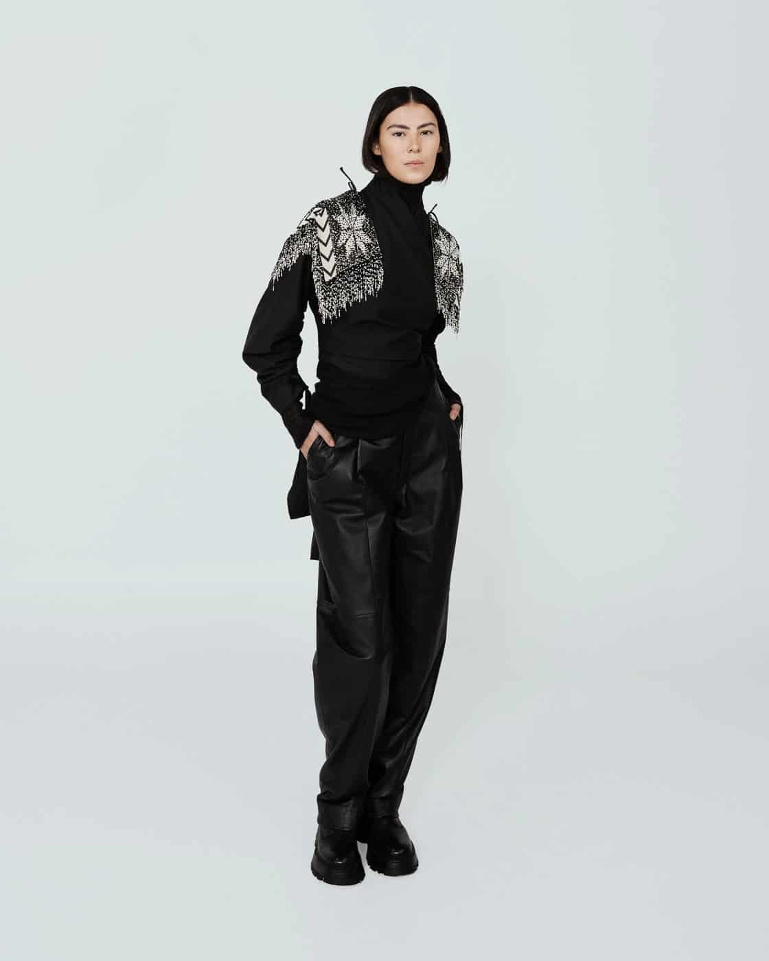 “CHAQUIRA” CROSSED JAPANESE BLOUSE - miniatura 2