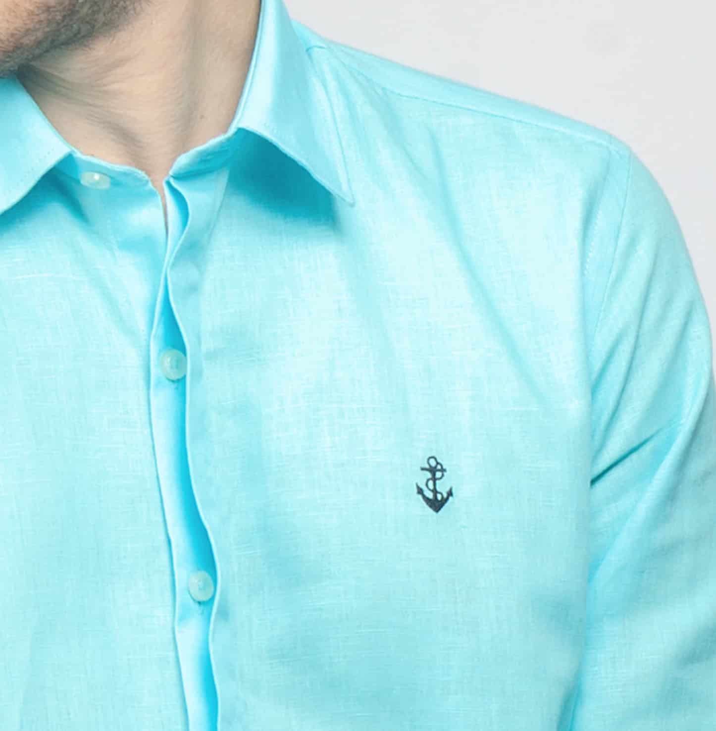 Camisa Lino Aguamarina - miniatura 2