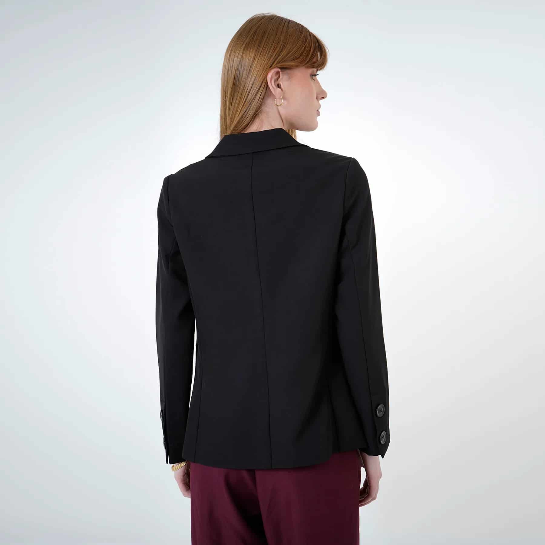 Chaqueta blazer básico con solapa y botones - miniatura 26