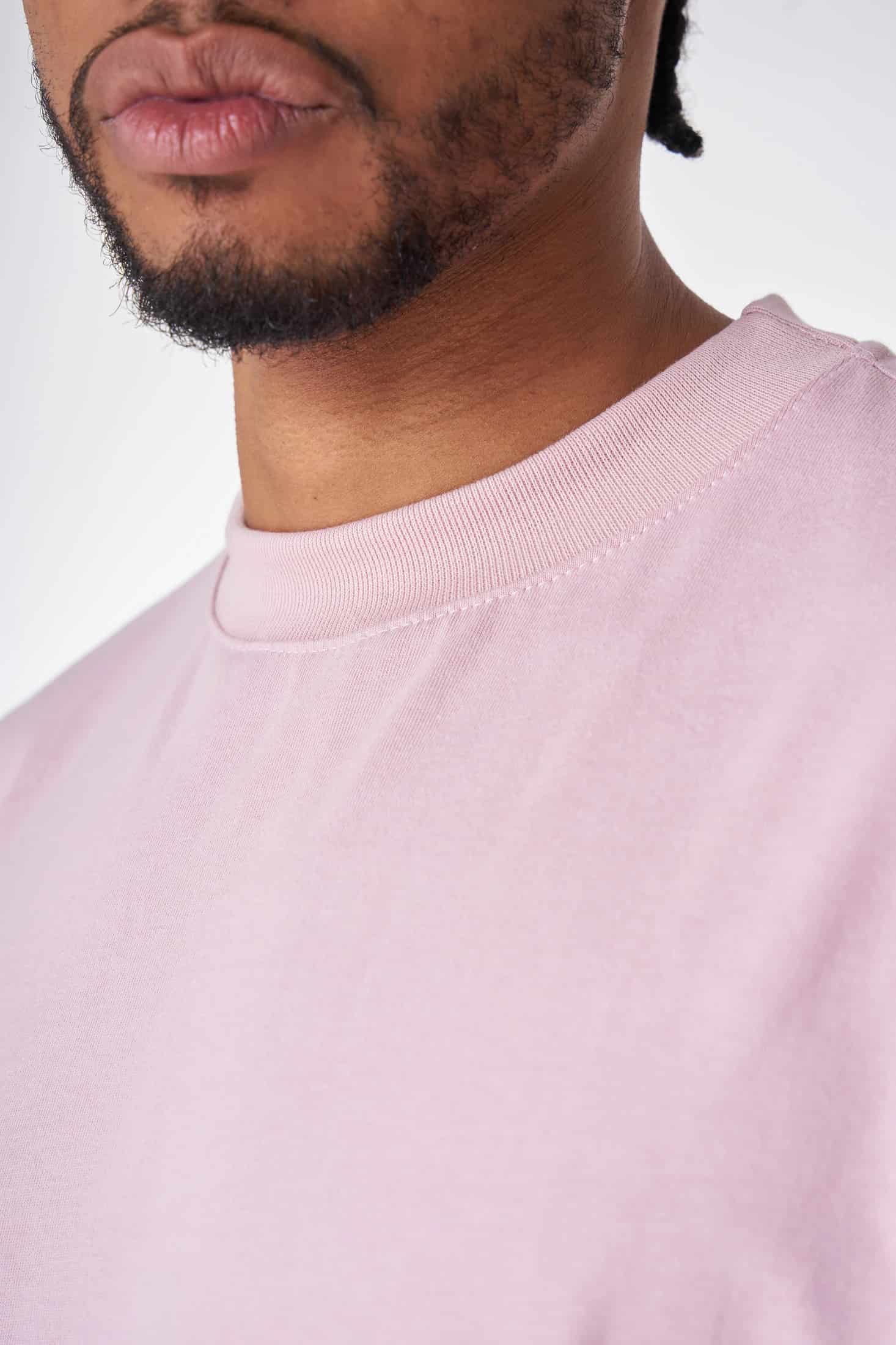 CAMISETA 270 GRAMOS, 100% ALGODÓN ROSA CLARO - miniatura 4