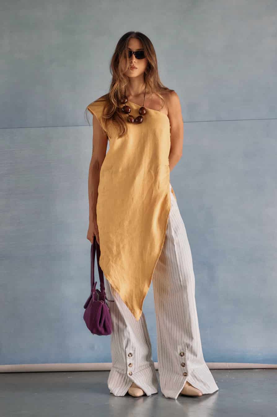 Tecoma Tunic Top de lino - miniatura 1