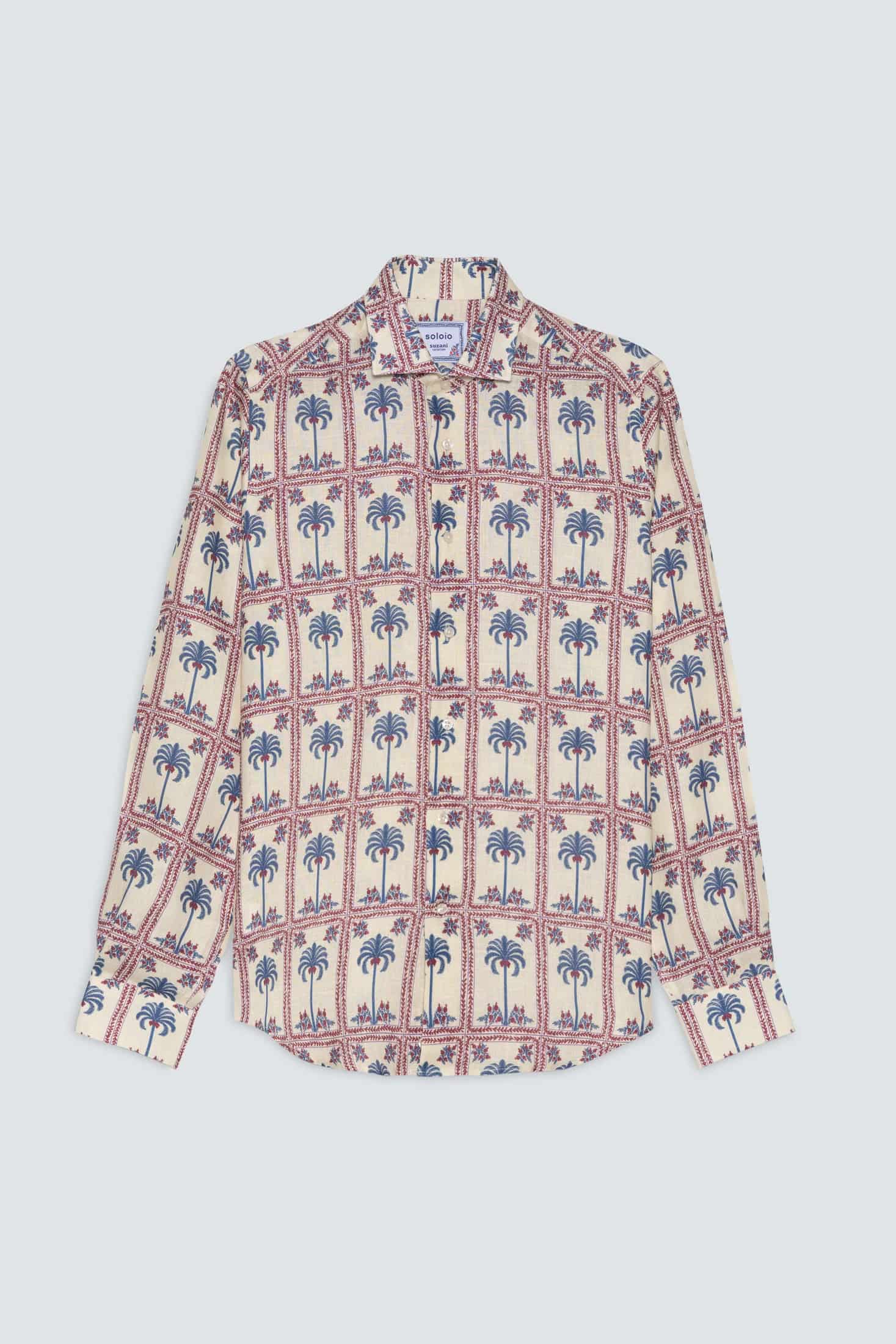 Men's linen shirt tambour - miniatura 1