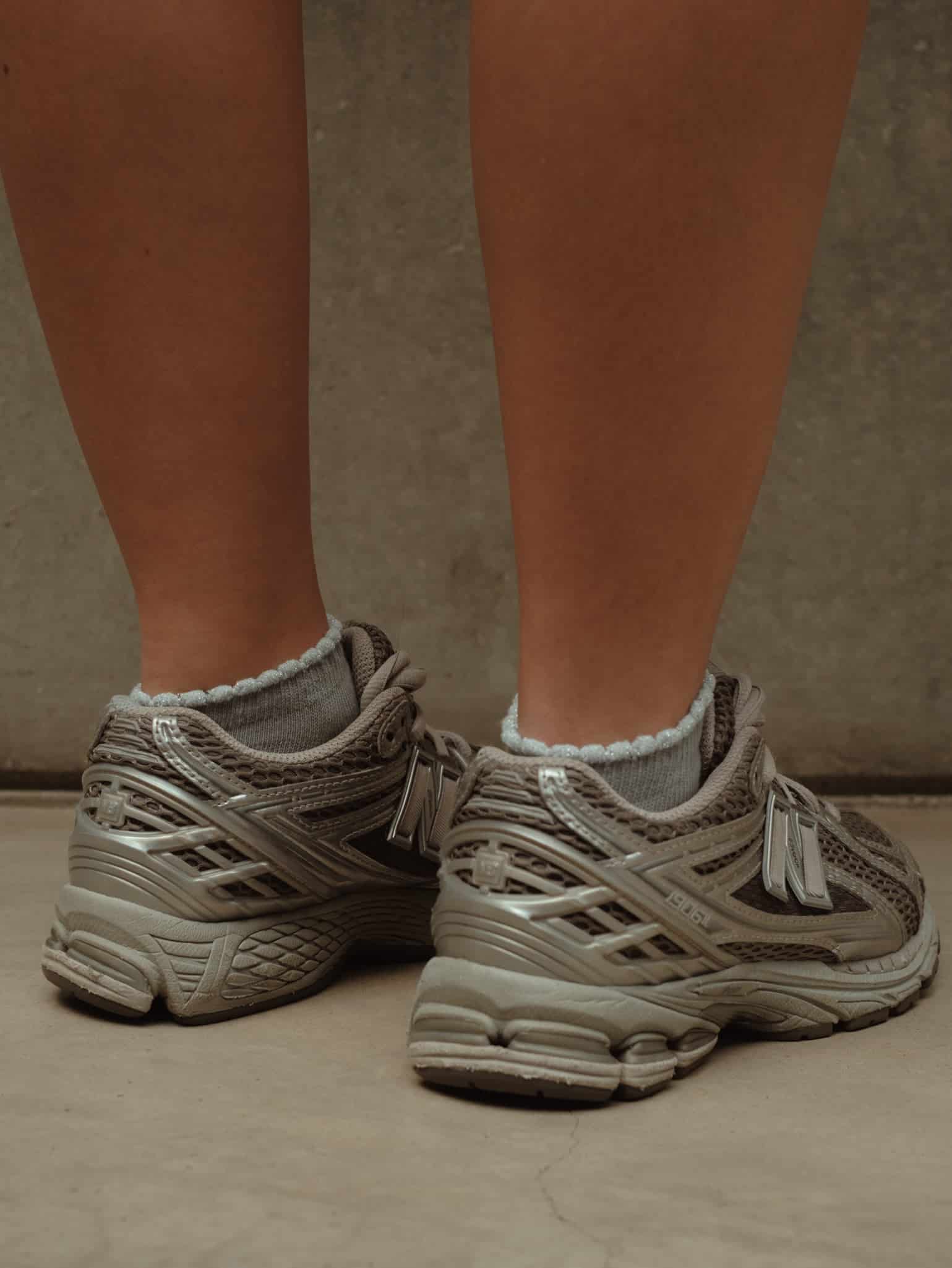 WAVE ANKLE SOCKS - SHINY GRAY - miniatura 18