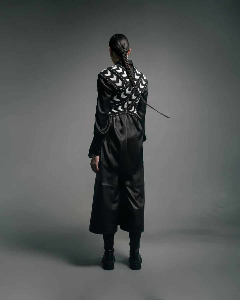 SHORT LEATHER WIDE LEG TROUSERS - miniatura 5