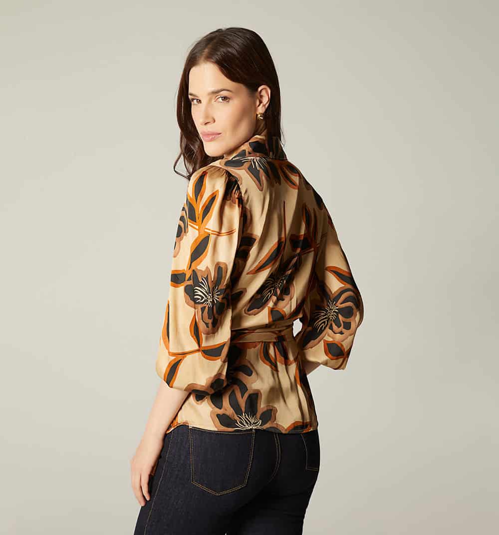Blusa cruzada manga larga - miniatura 4