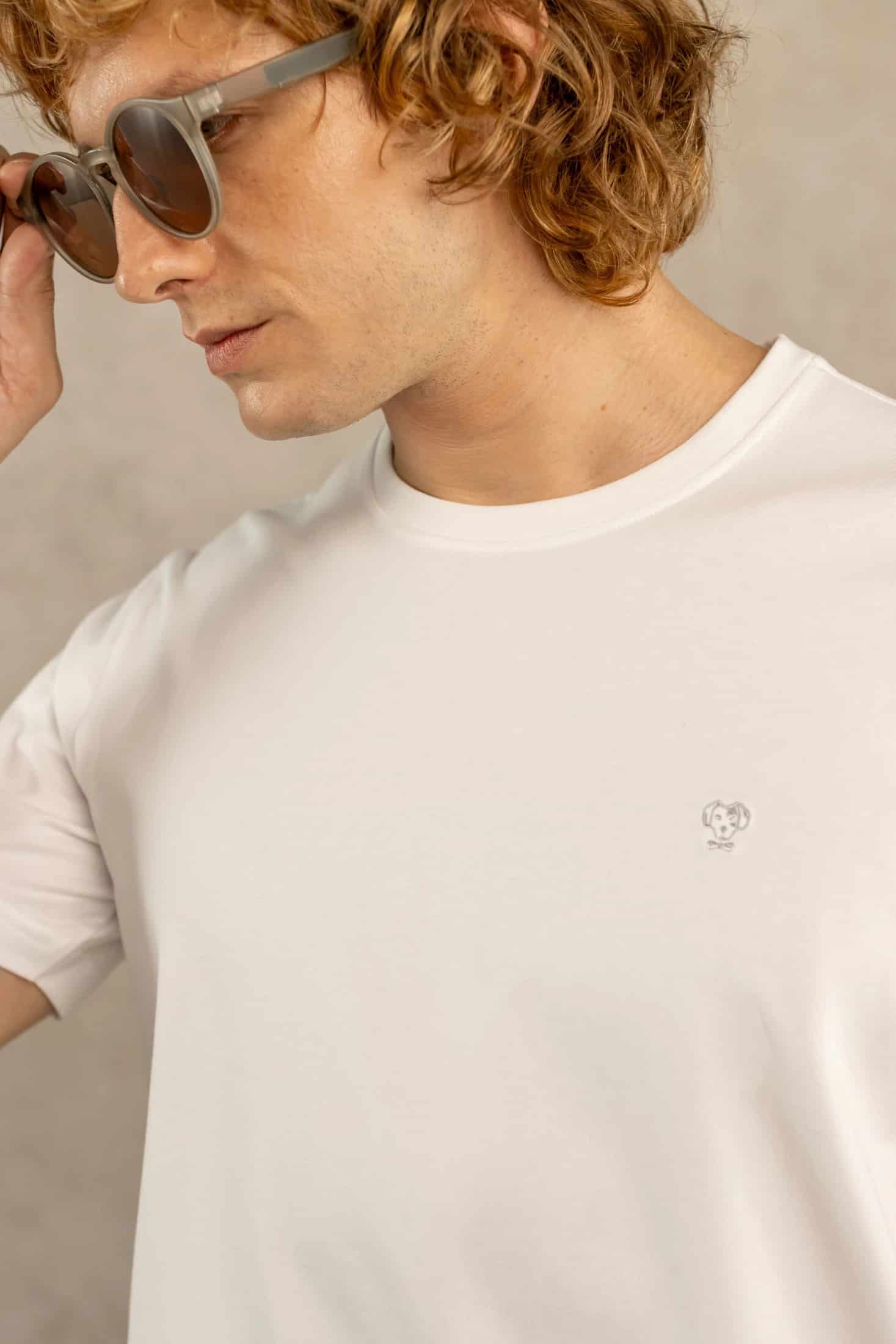 Camiseta Antimanchas Blanco Logo Gris - Talla Regular - miniatura 3