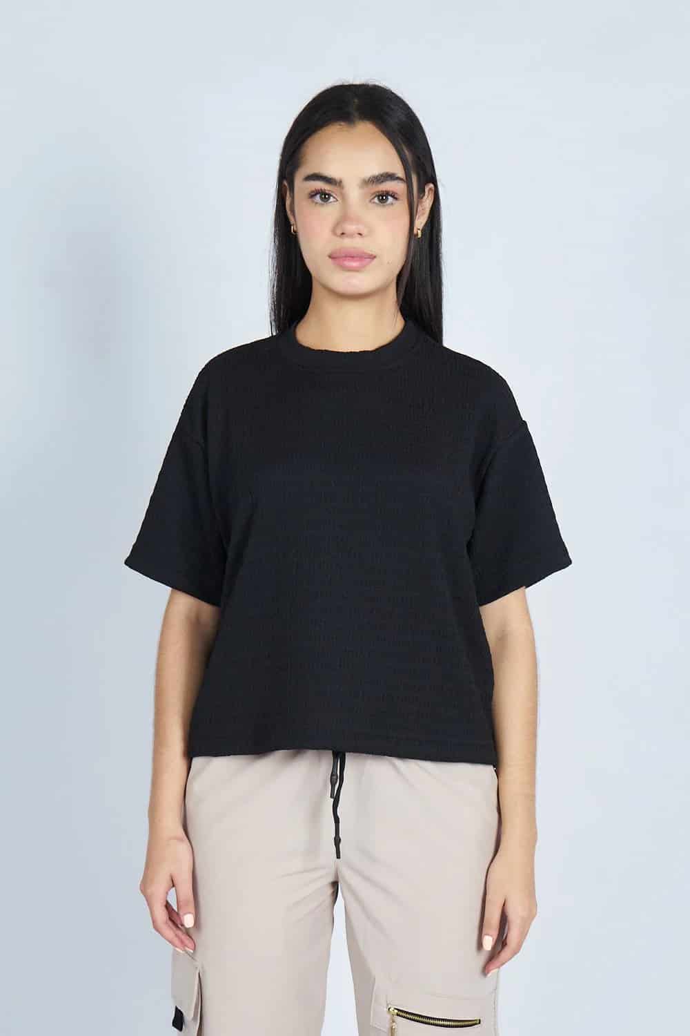 Camiseta oversize textura NEGRA | Drop 03 | - miniatura 6