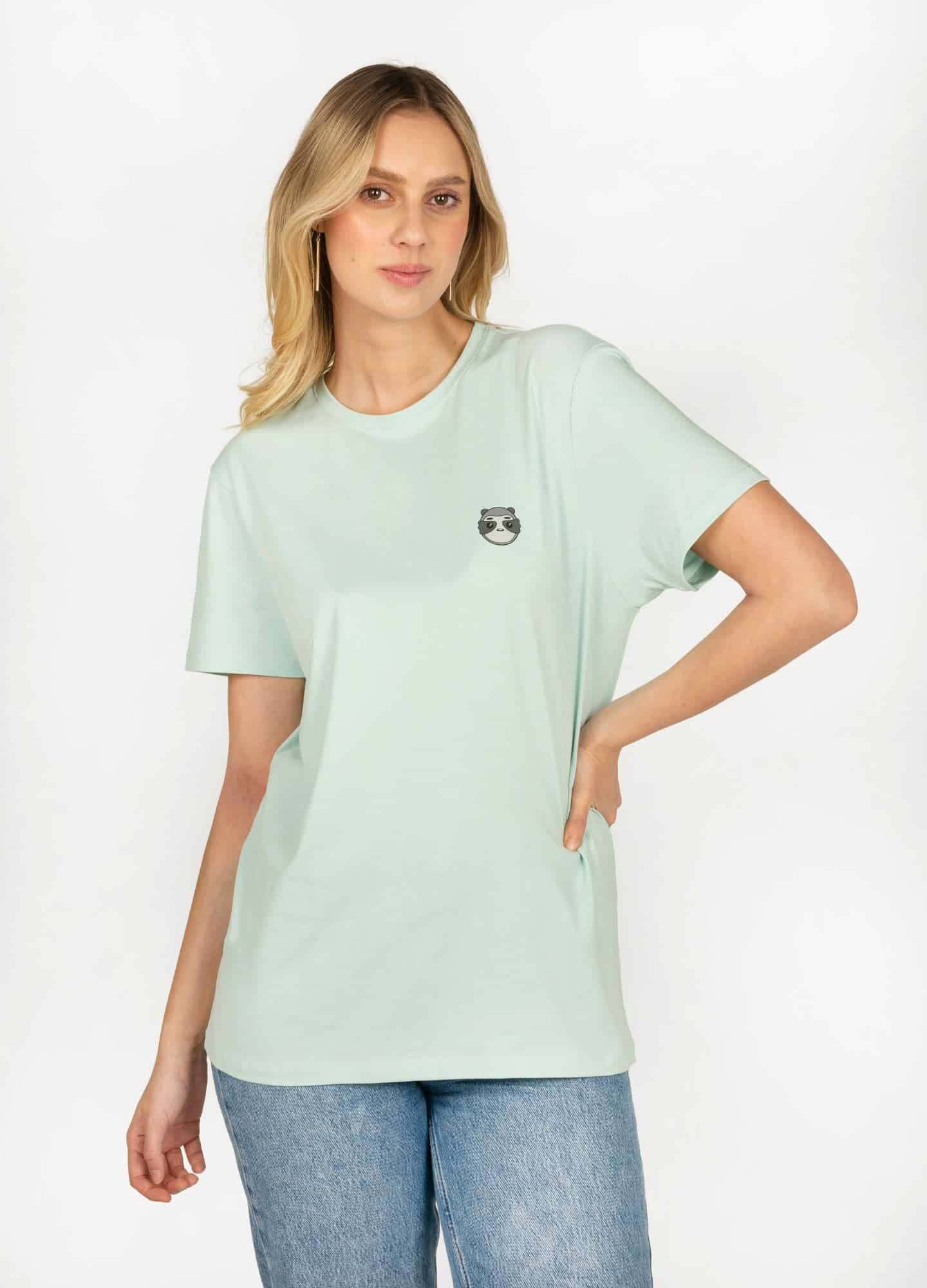 Basic Perezoso Camiseta Regular – Celeste - miniatura 6