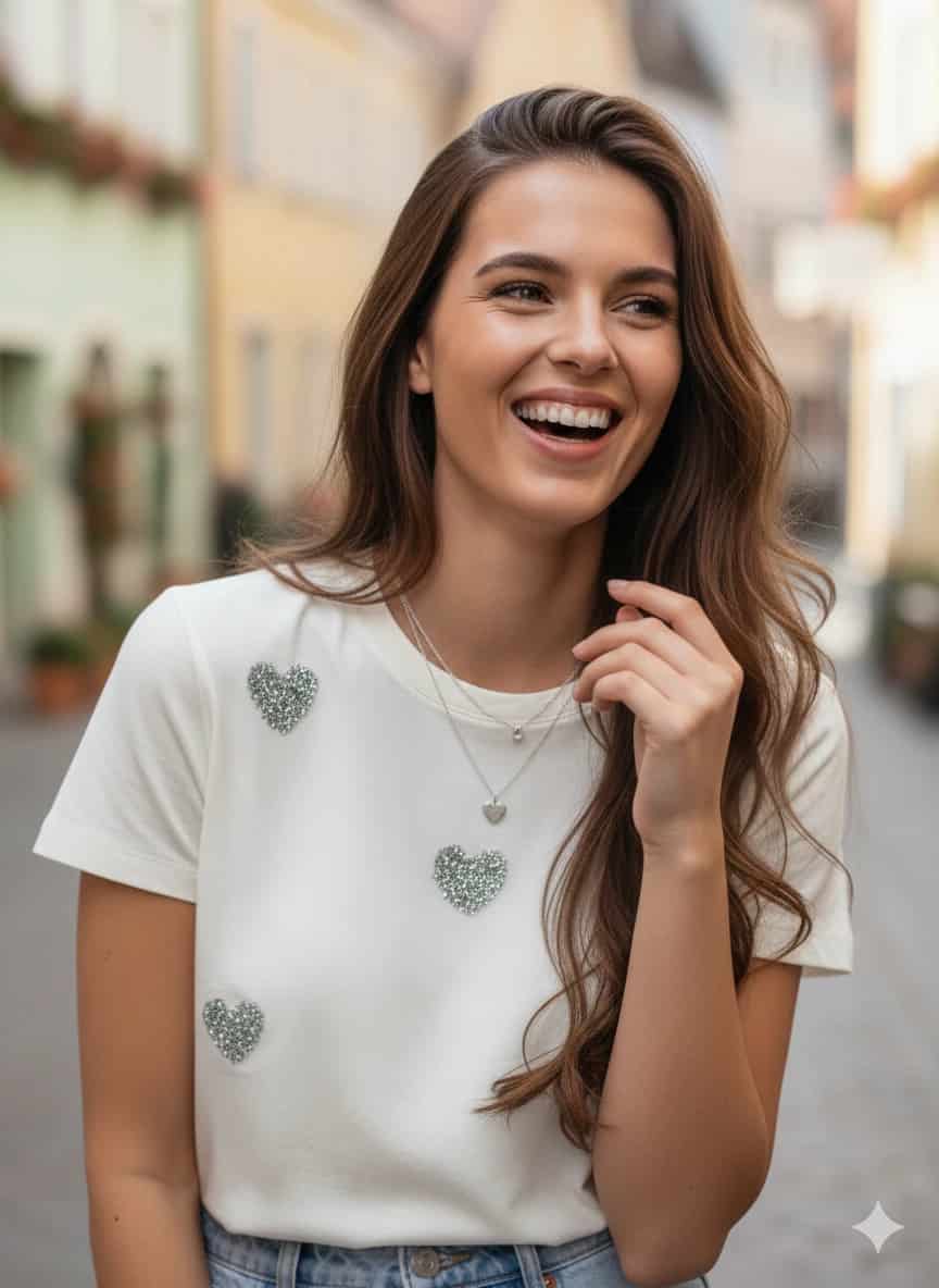 CAMISETA ARGENTO HEARTS - miniatura 1