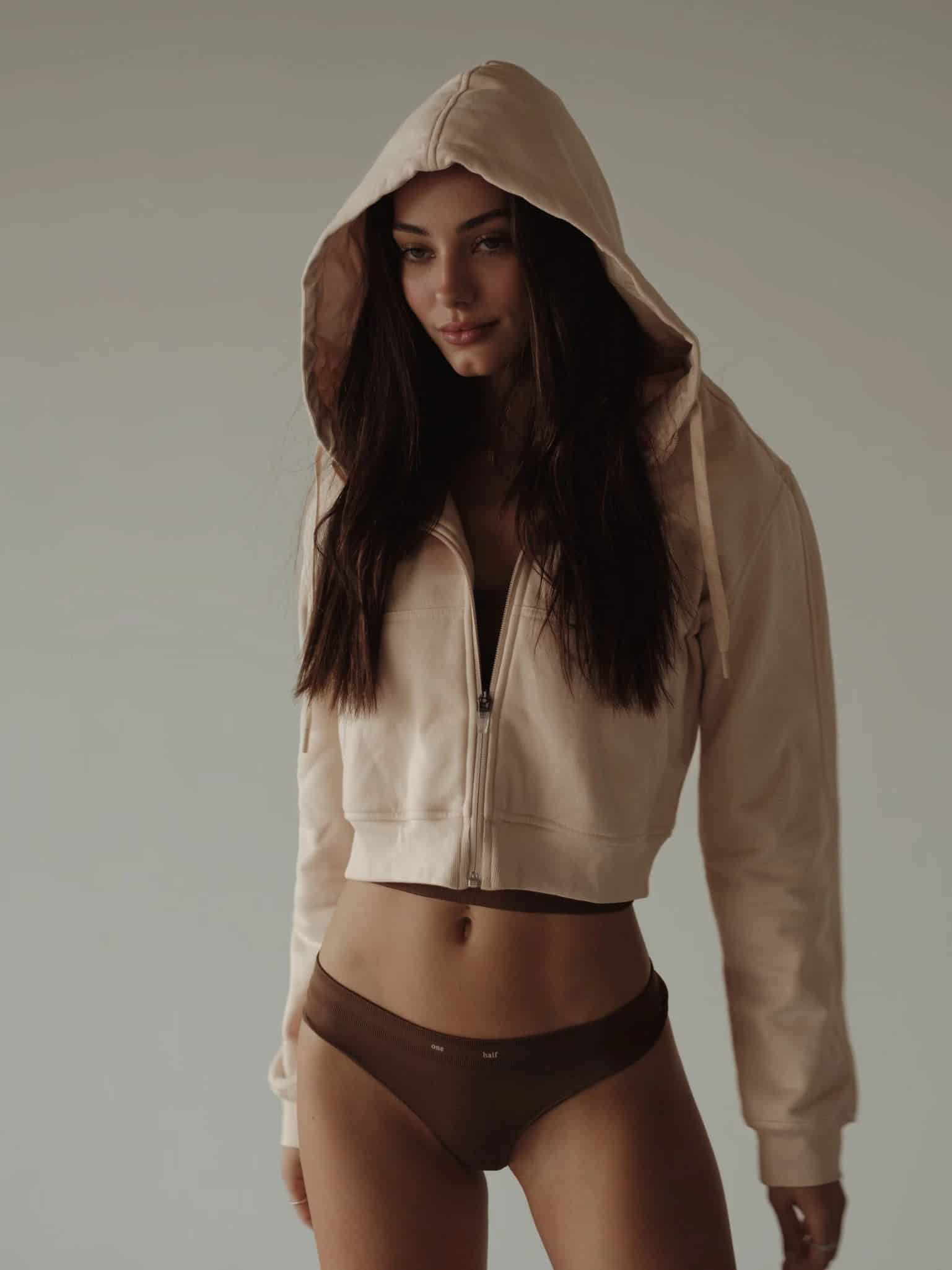 STRETCHY SEAMLESS THONG - SEPIA - miniatura 2