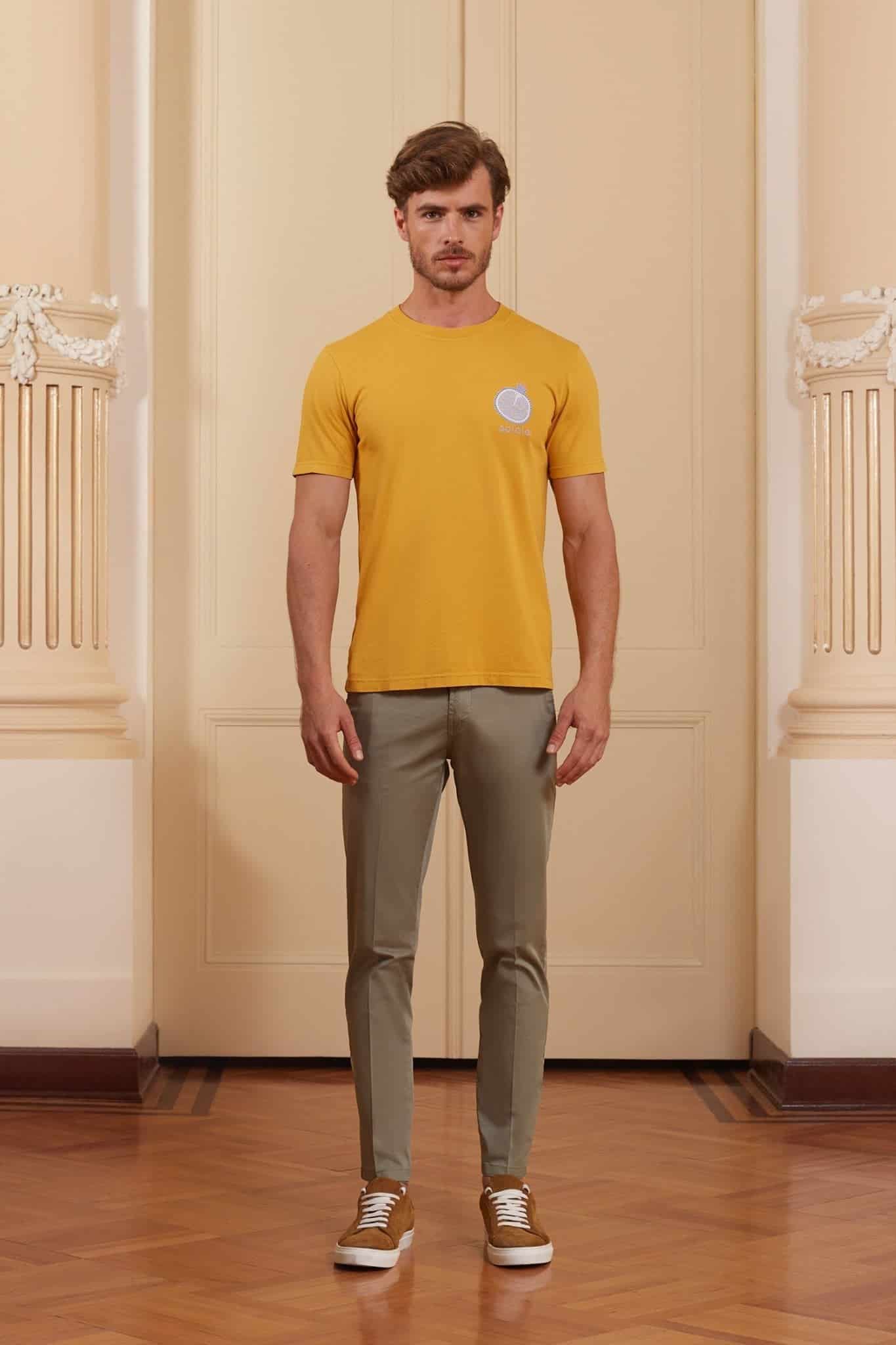 Men's cotton t-shirt yellow bastión - miniatura 2