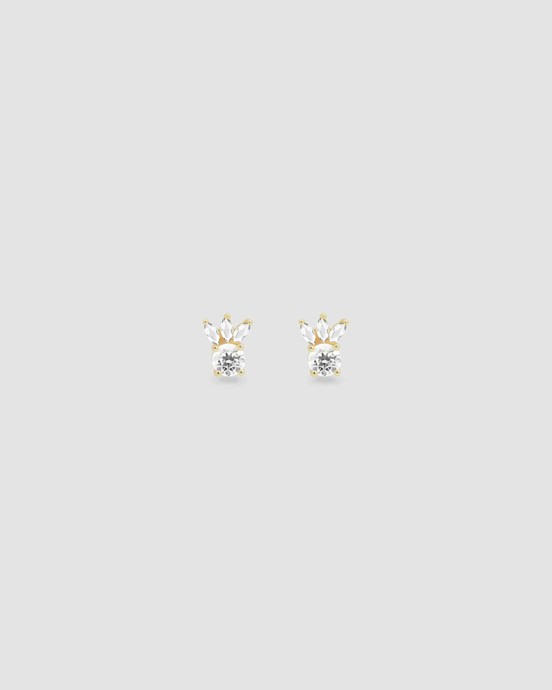 Aretes Mini Corona Cristal - miniatura 1