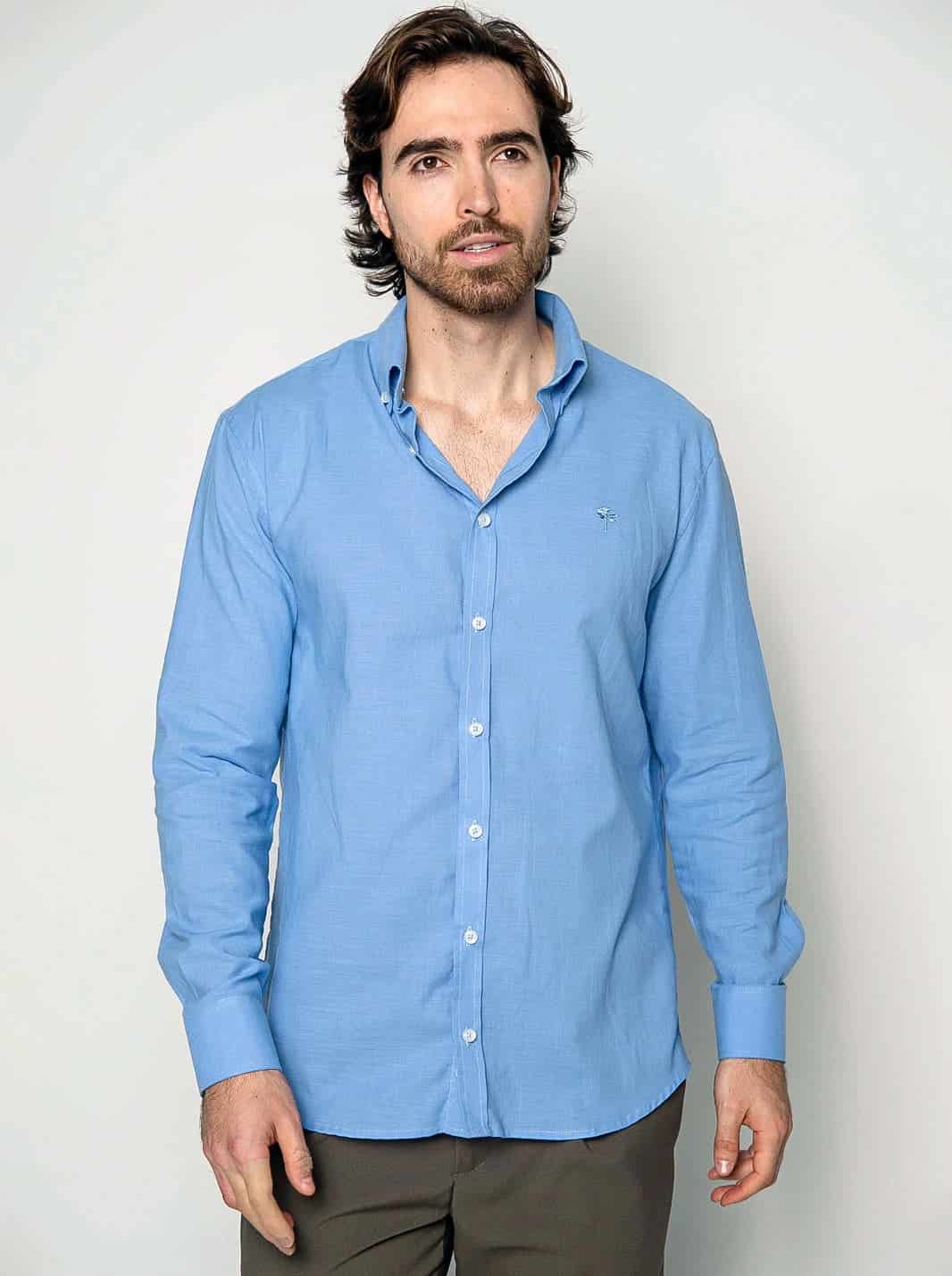 CAMISA ARMONÍA BORDADA LINO ALGODÓN | HOMBRE - miniatura 3