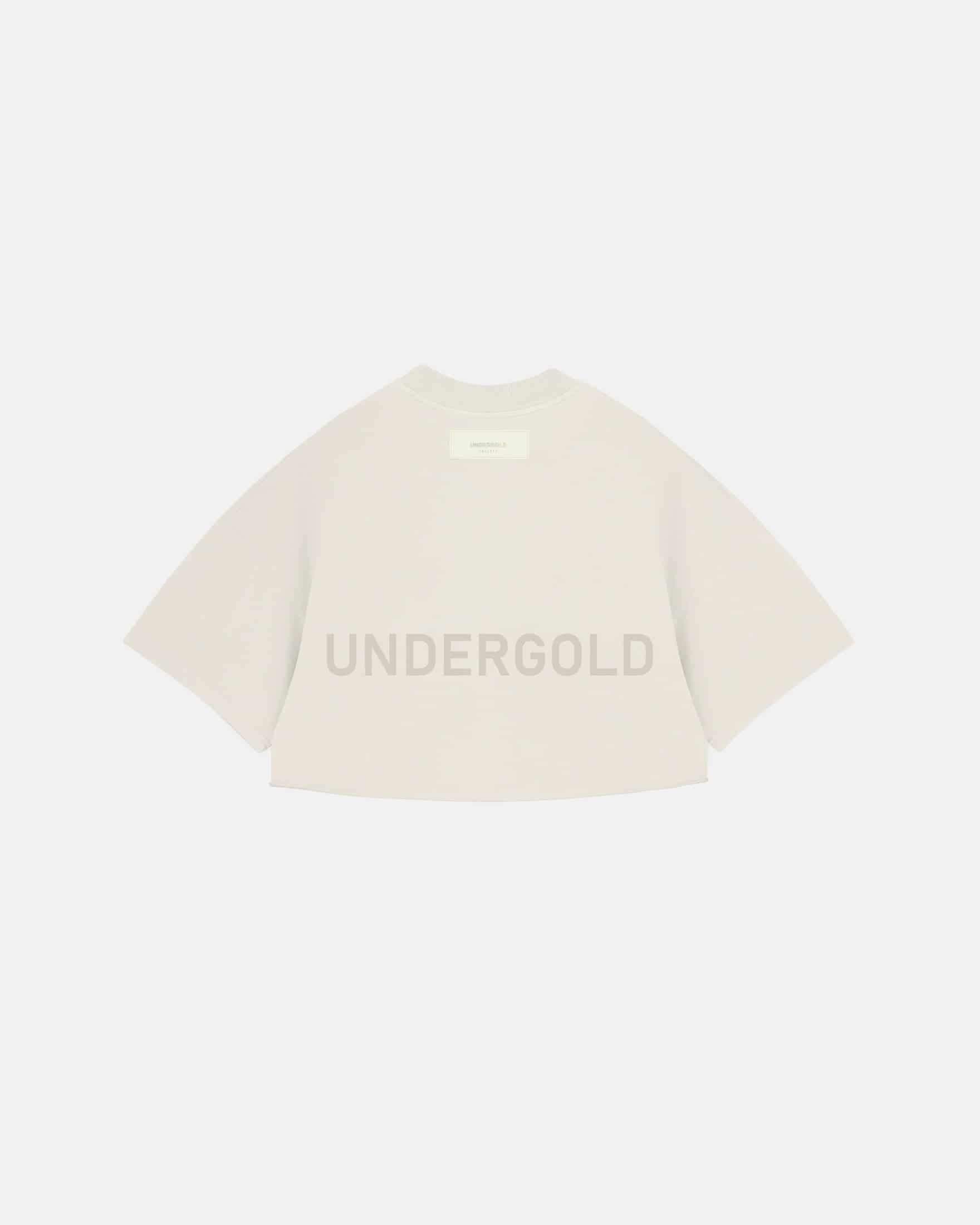 Line Logo Crop Top Cream - miniatura 1