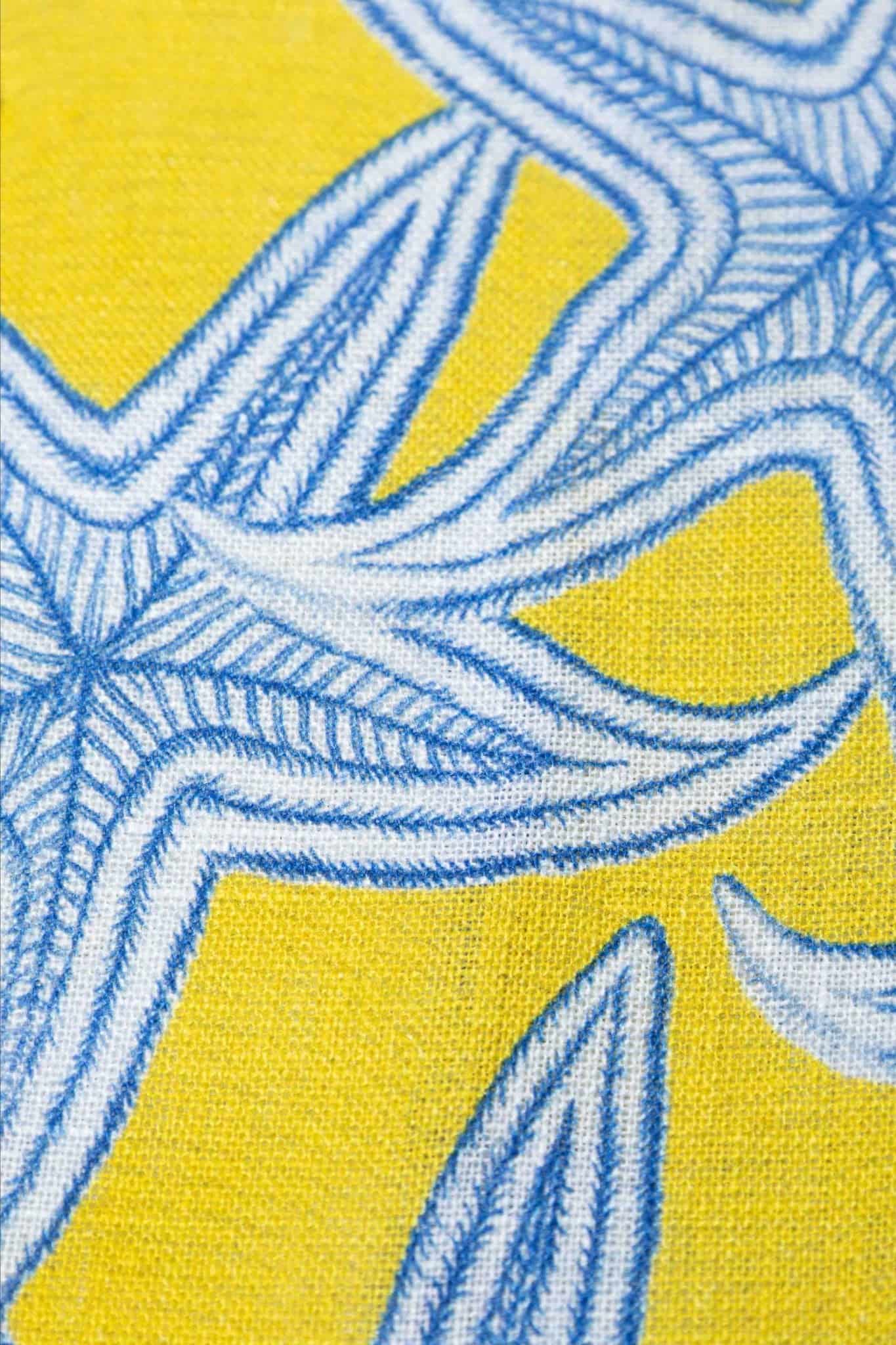 Men's linen shirt yellow intaglio - miniatura 7