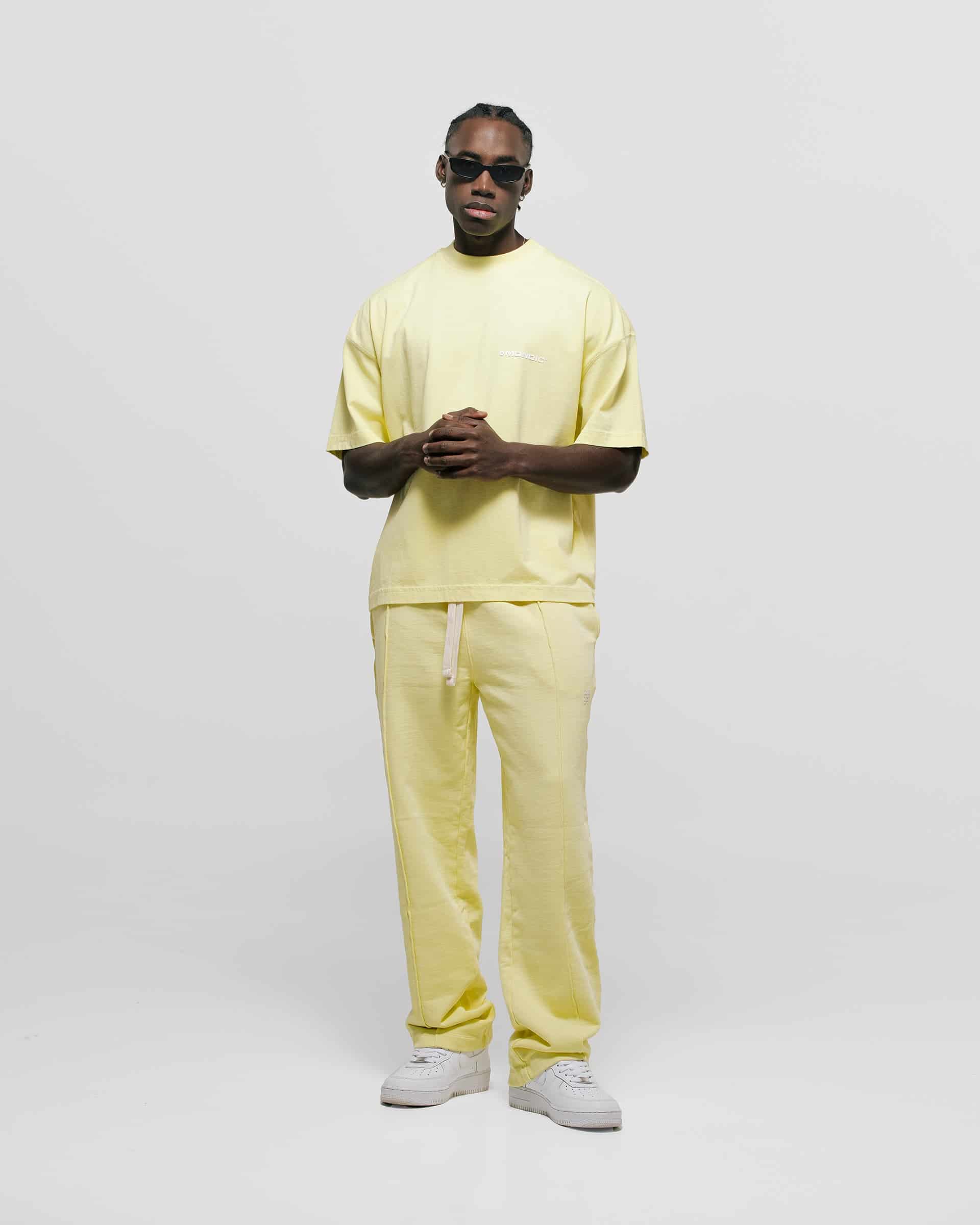 Camiseta Boxy Fit Básica V3 - Amarillo Pastel - miniatura 3
