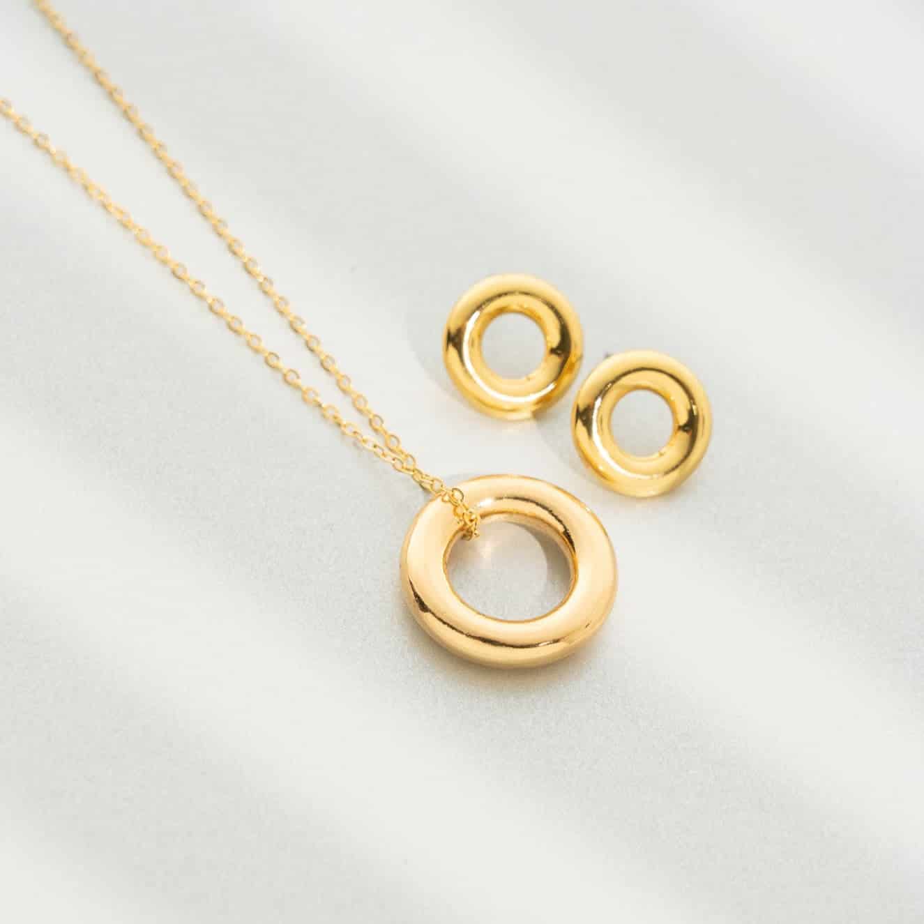 Set Collar + Aretes Circulos - miniatura 2