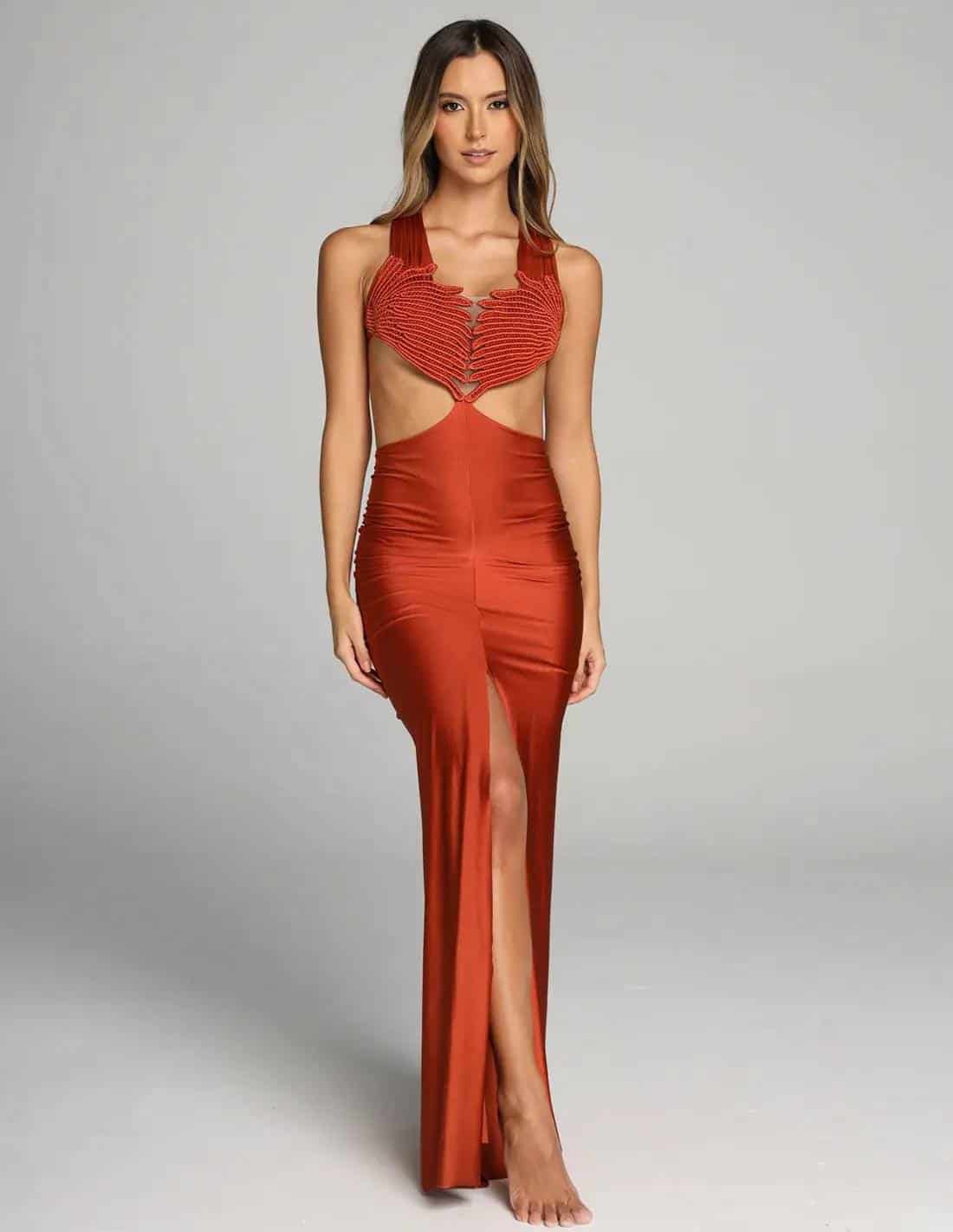 Vestido Iris Ochre - miniatura 1