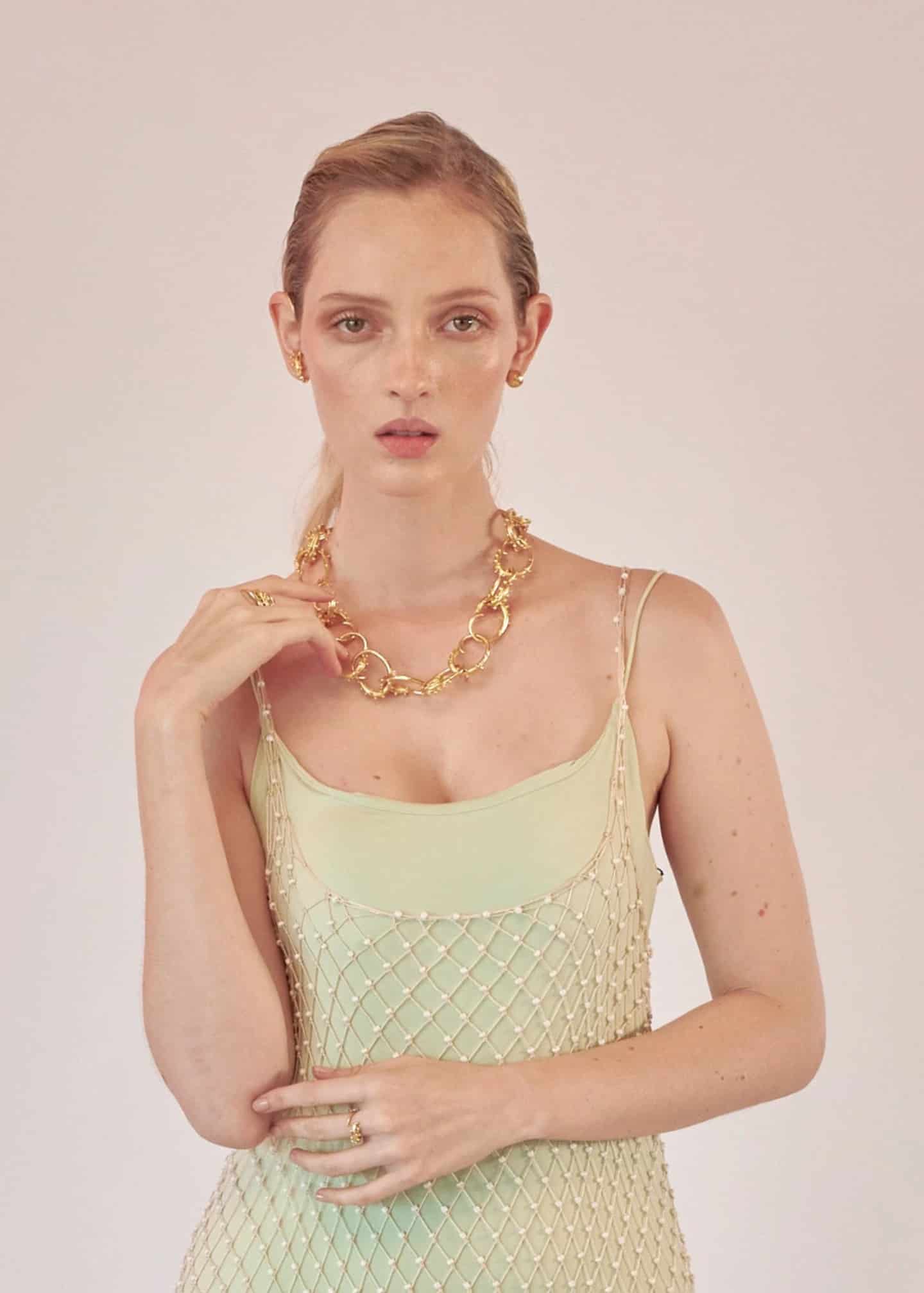 Choker Estambres Maxi Dorado - miniatura 2