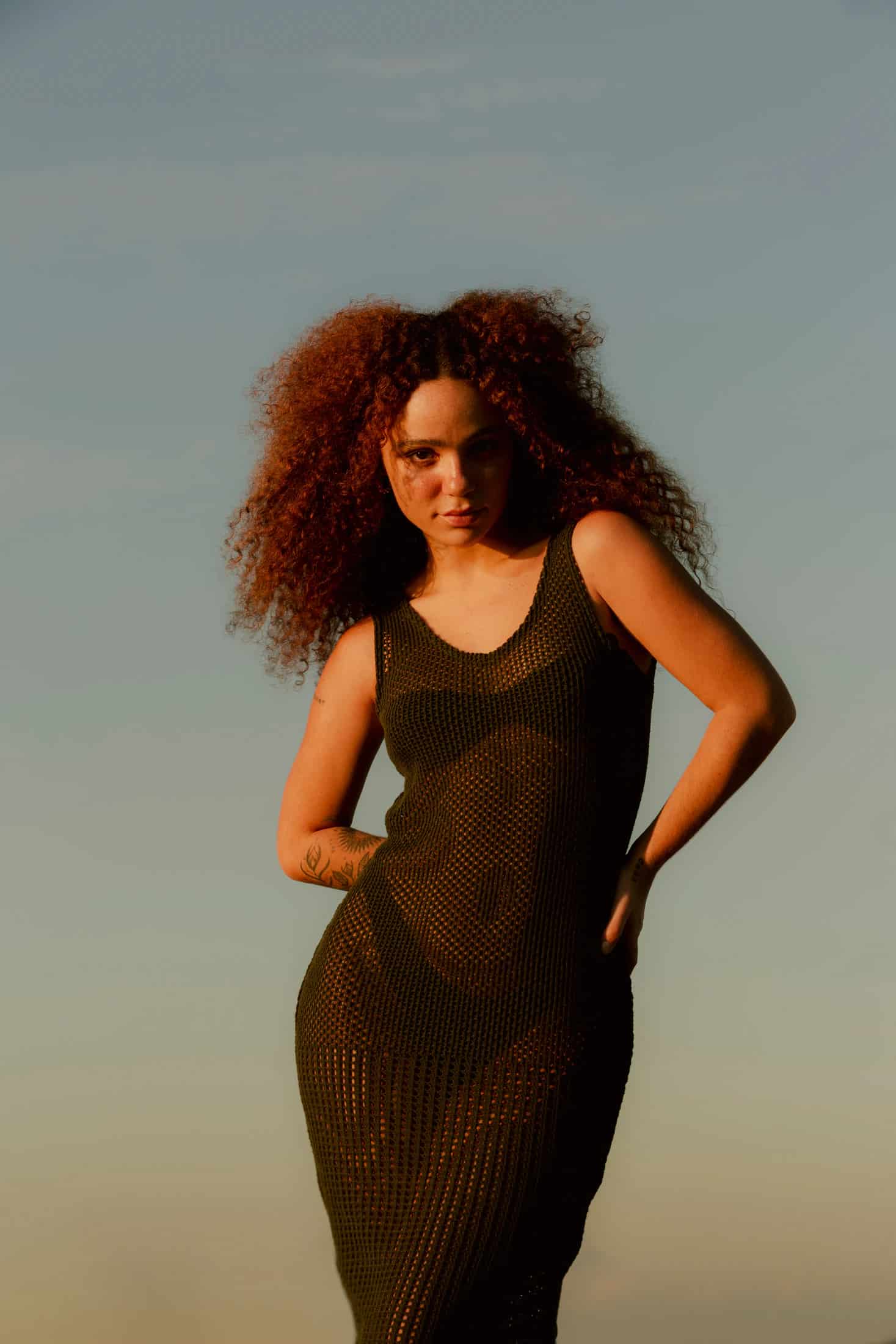 Recycled Open Knit Dress - miniatura 1