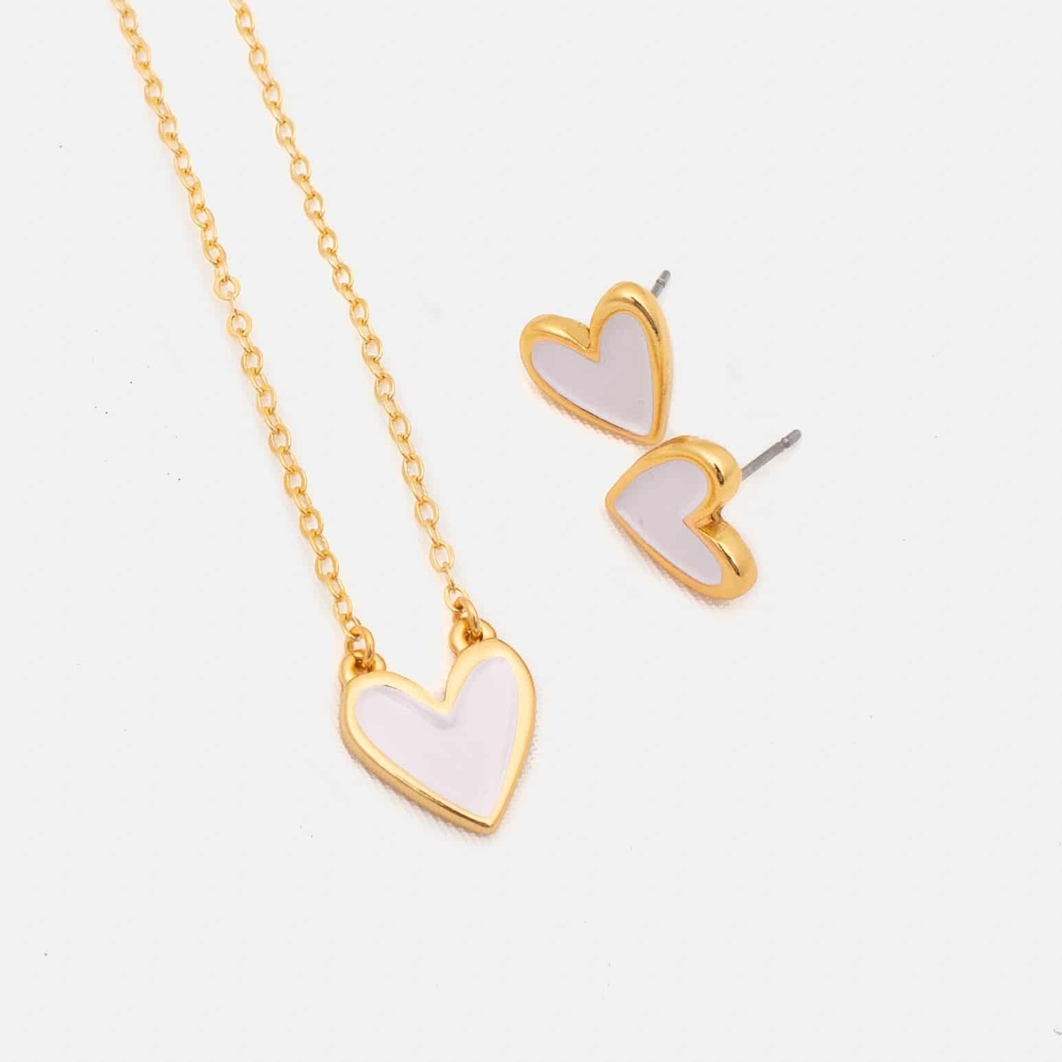 Set Cadena + Aretes Corazón - miniatura 6