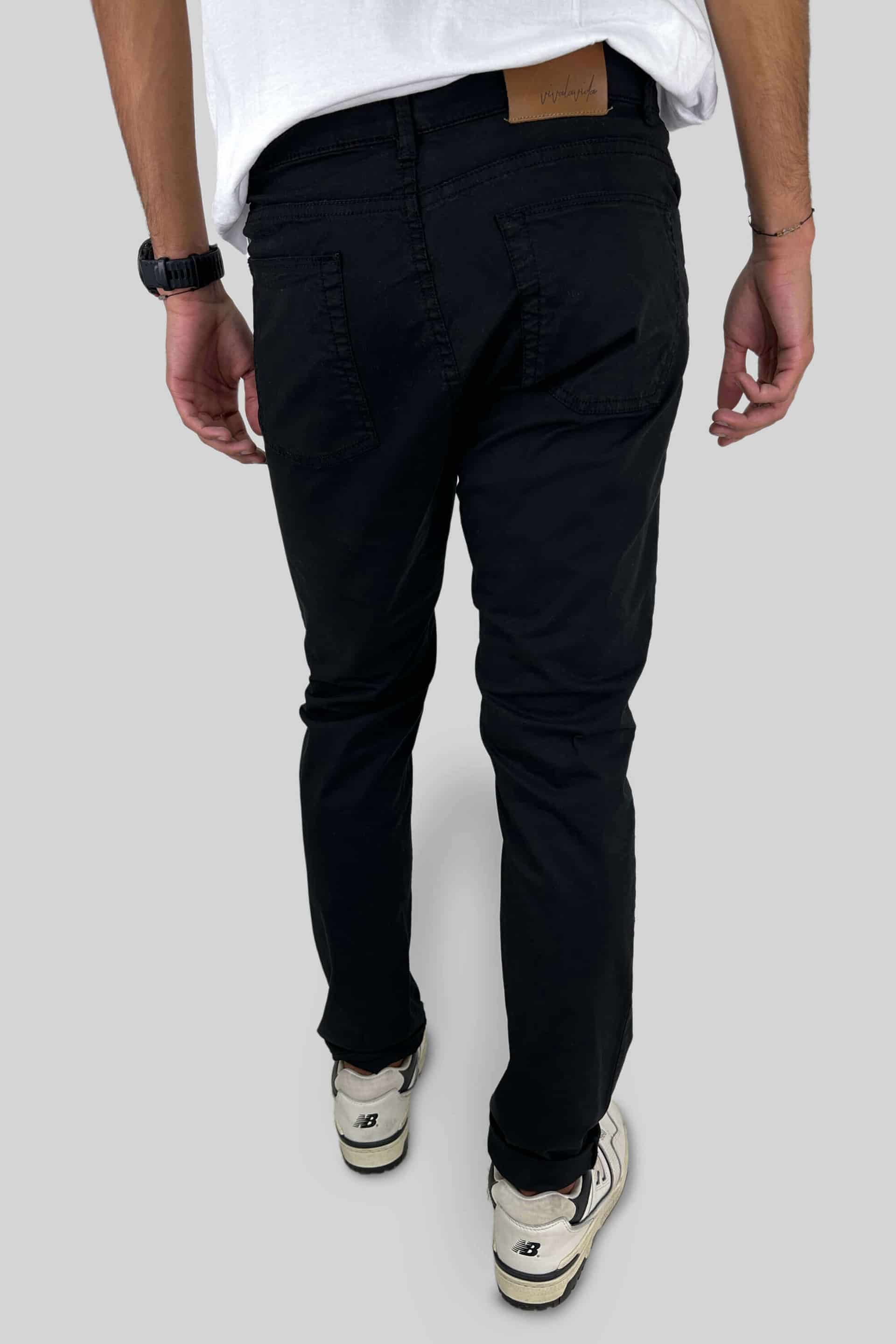 PANTALON 5 BOLSILLOS NEGRO - miniatura 2