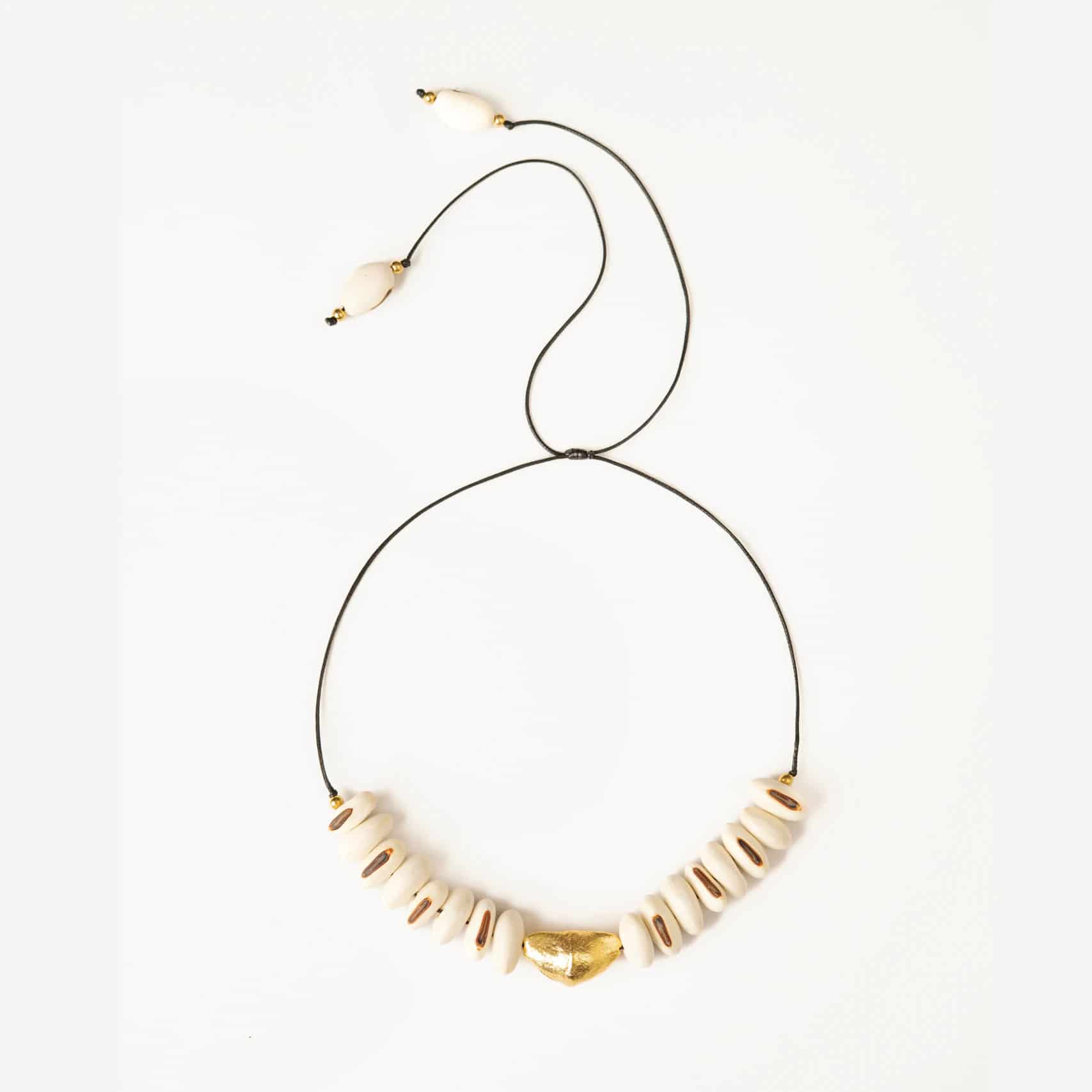 Collar Fruto Frijol Blanco - miniatura 2