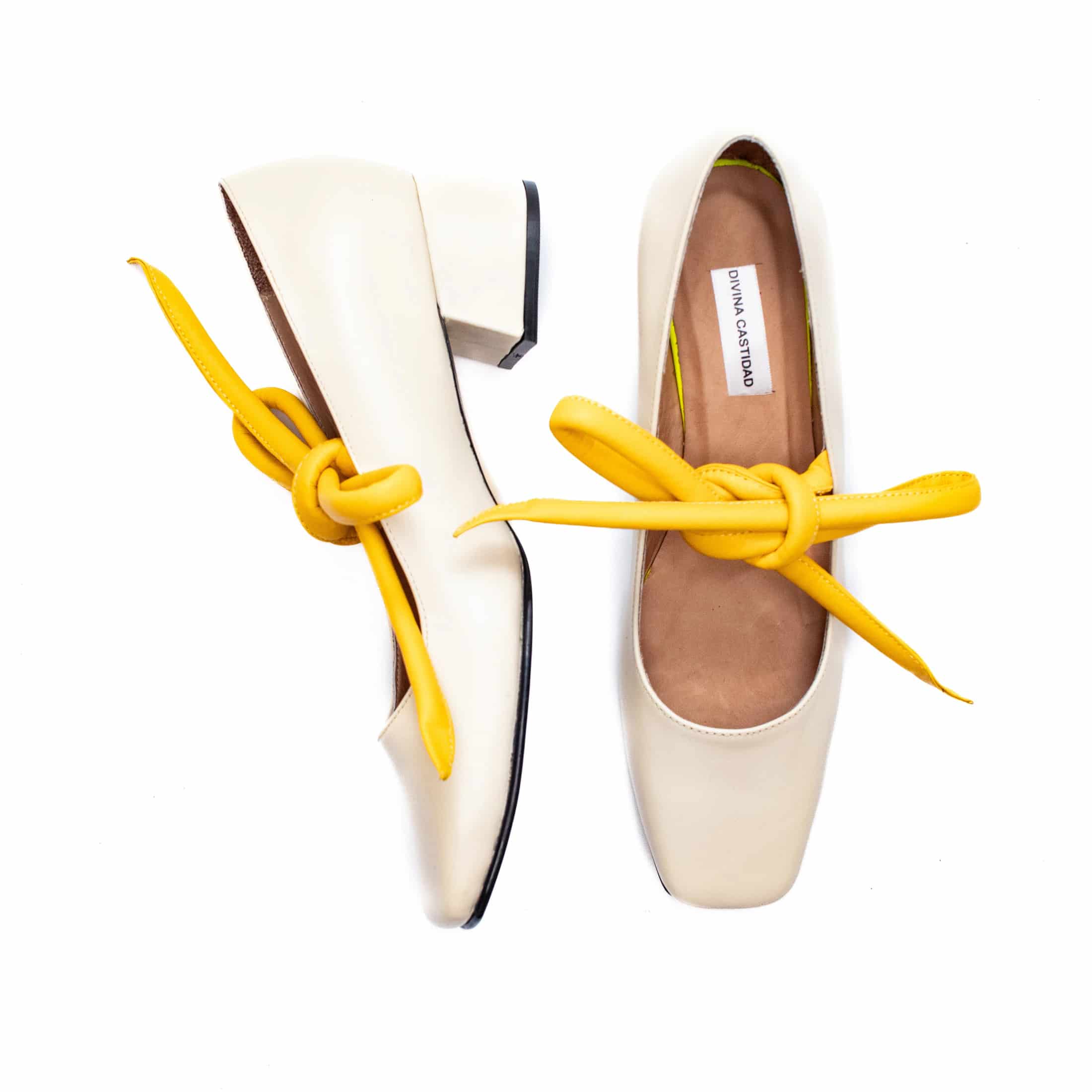 CHUNKIE MARY JANE beige x amarillo - miniatura 4