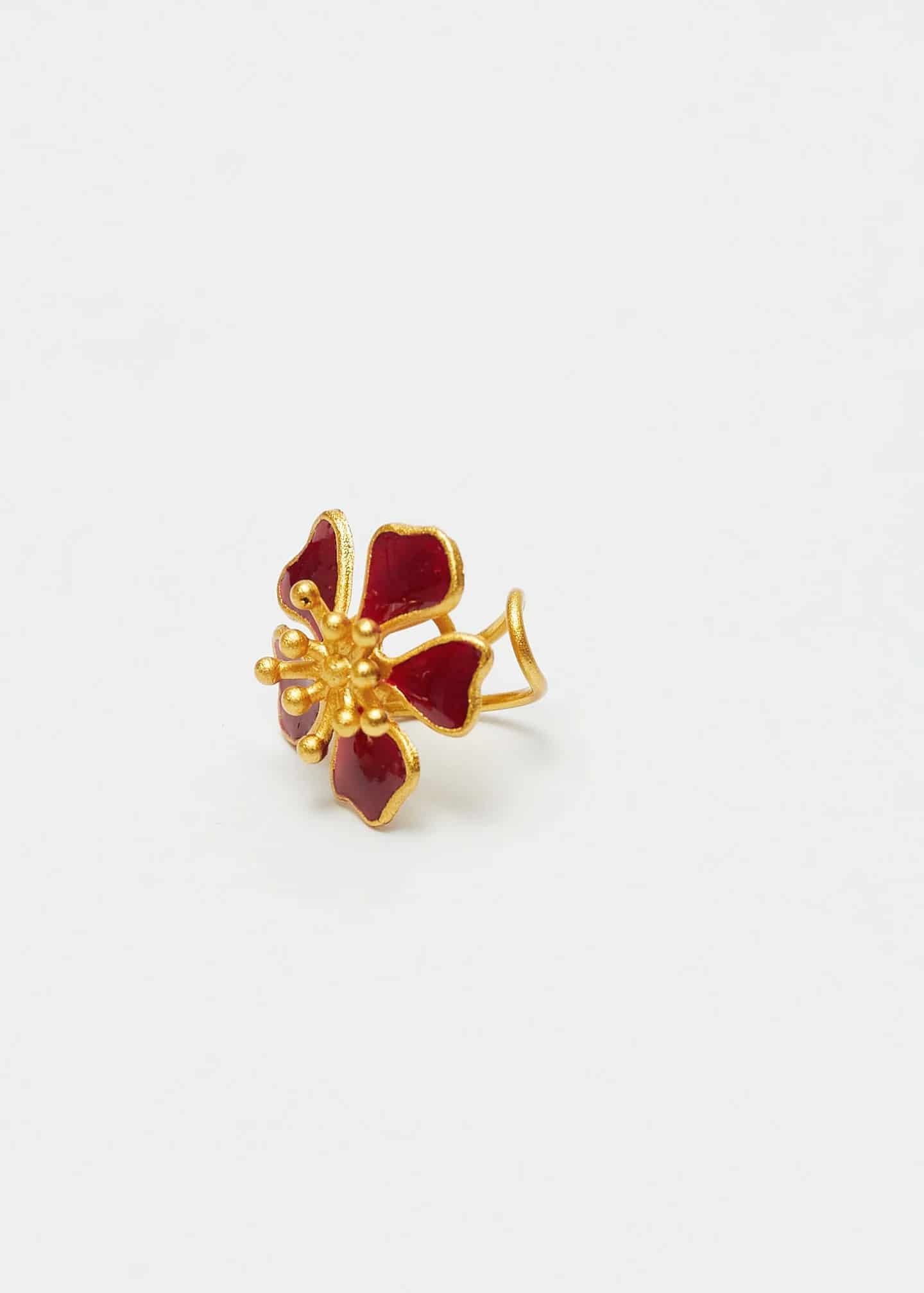 Earcuff Aurora mini rojo vino - miniatura 5