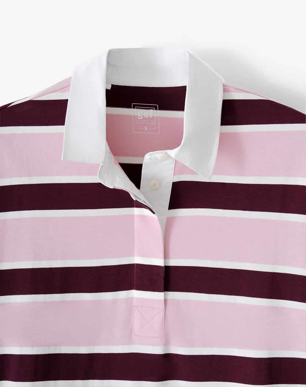 Polo manga corta oversize algodón rayas mujer - miniatura 7