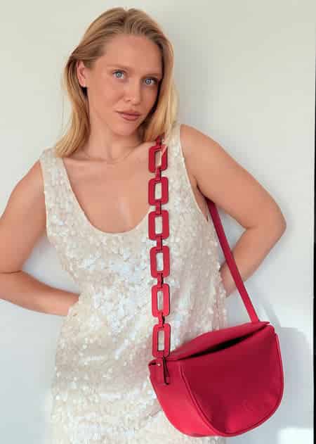 Mimi Moon bag -waves strap burgundy - miniatura 2