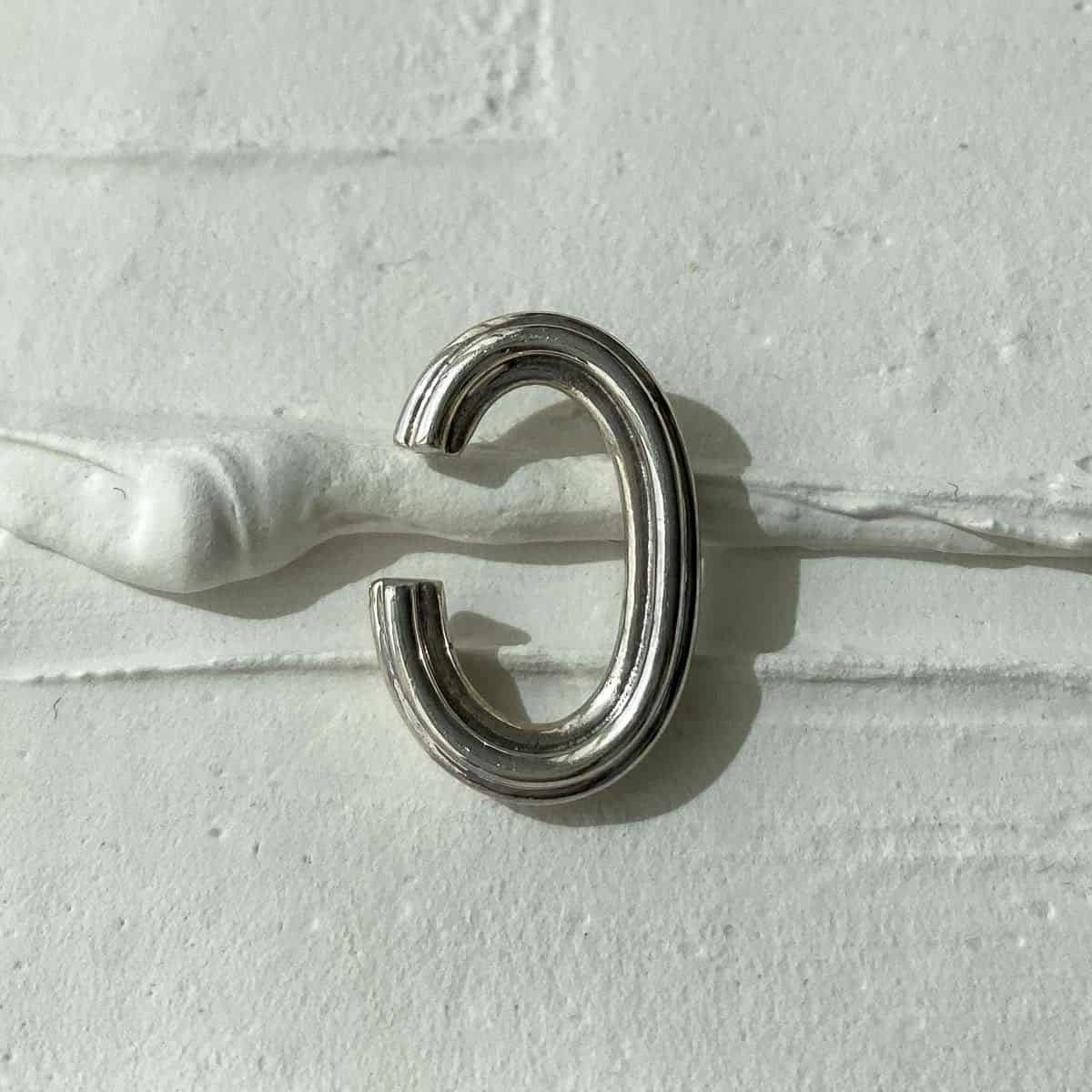 EAR CUFF PARALLEL PLATA - miniatura 2