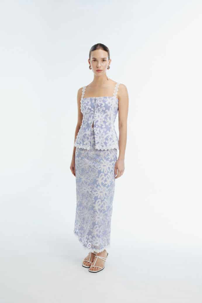 NINA MAXI SKIRT BLUE - miniatura 1