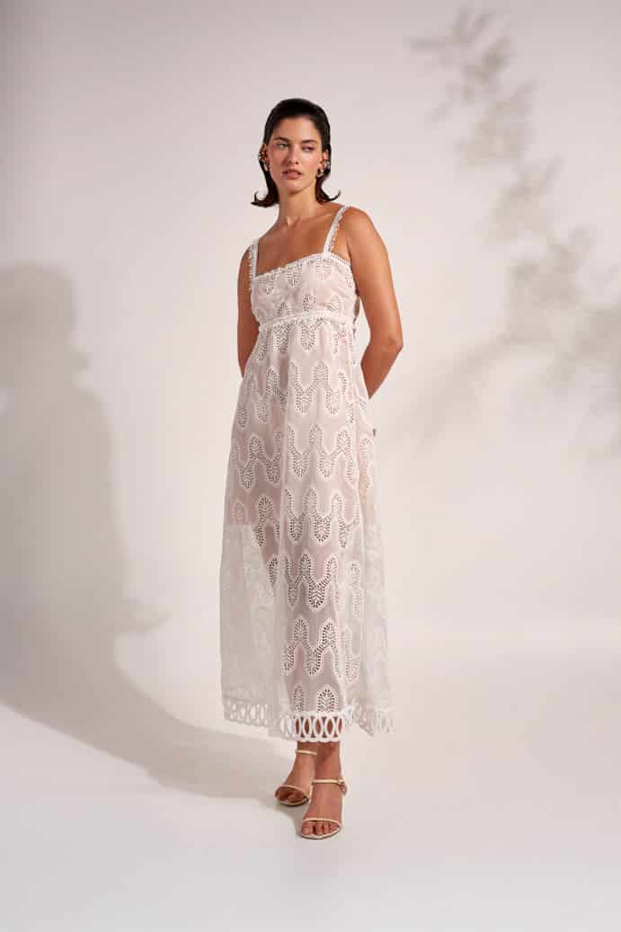 JOSEPHINE MAXI DRESS WHITE - miniatura 1