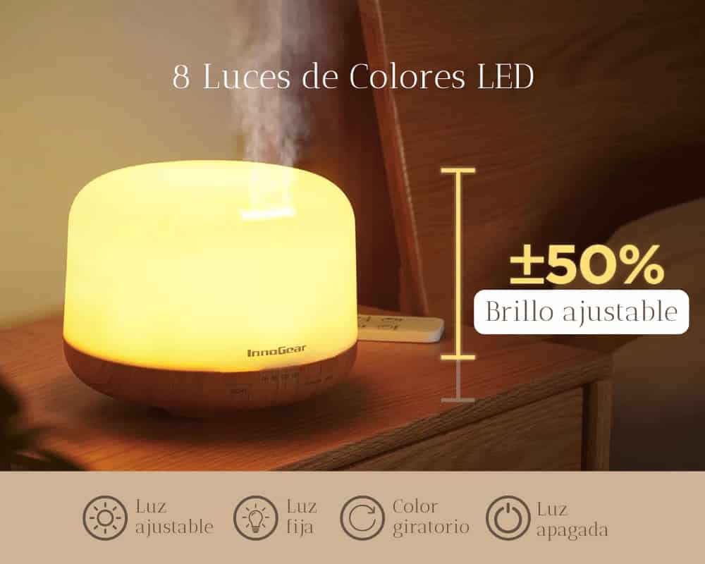 Difusor 500ml con Control Remoto - Hasta 18h de Aromaterapia - miniatura 1