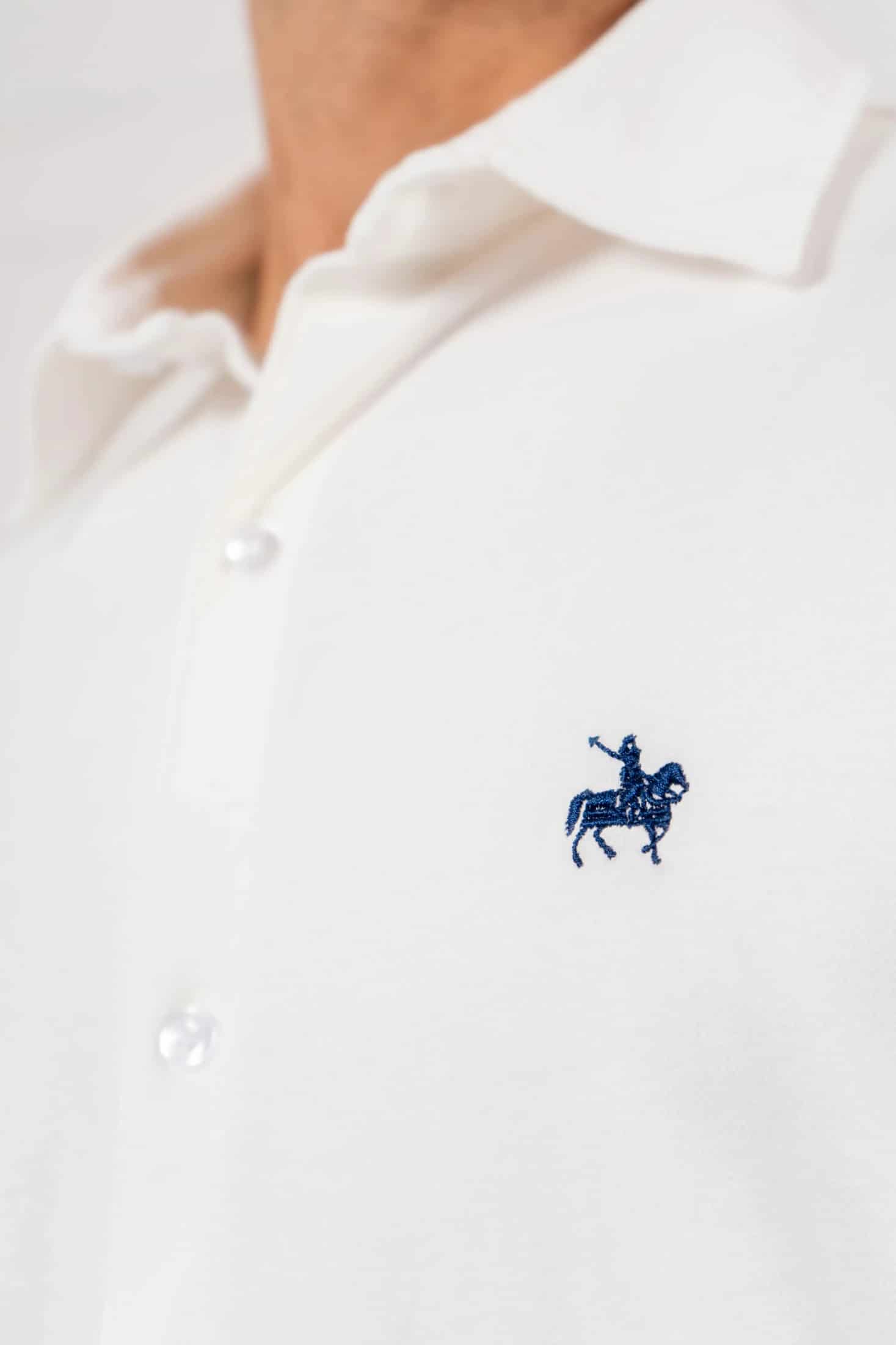 Camisa Pique Premium Hombre Blanco - miniatura 2