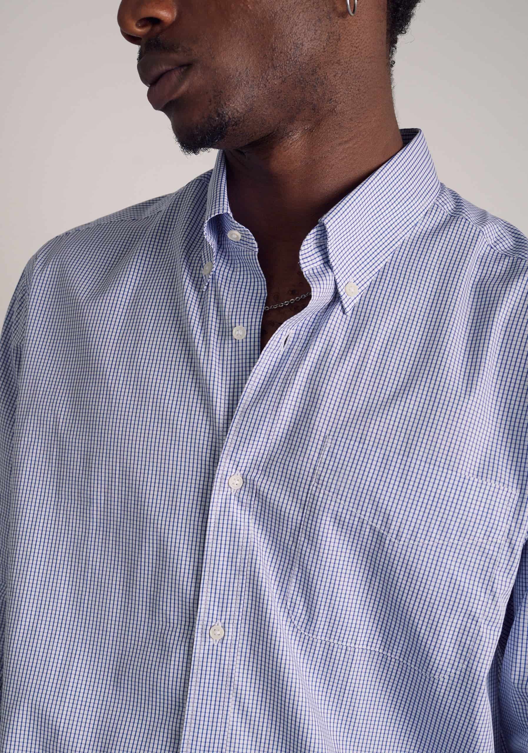 Camisa H CBD Cuadros Peq Azul Osc - miniatura 4