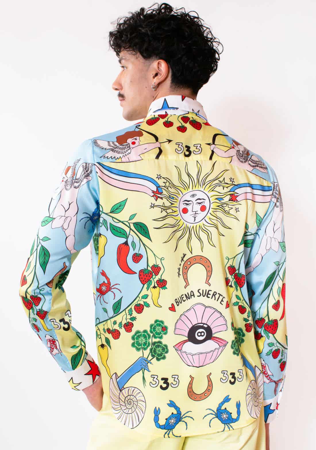 Camisa Manga Larga Unisex / Ilustración Agua y Cielo - miniatura 3