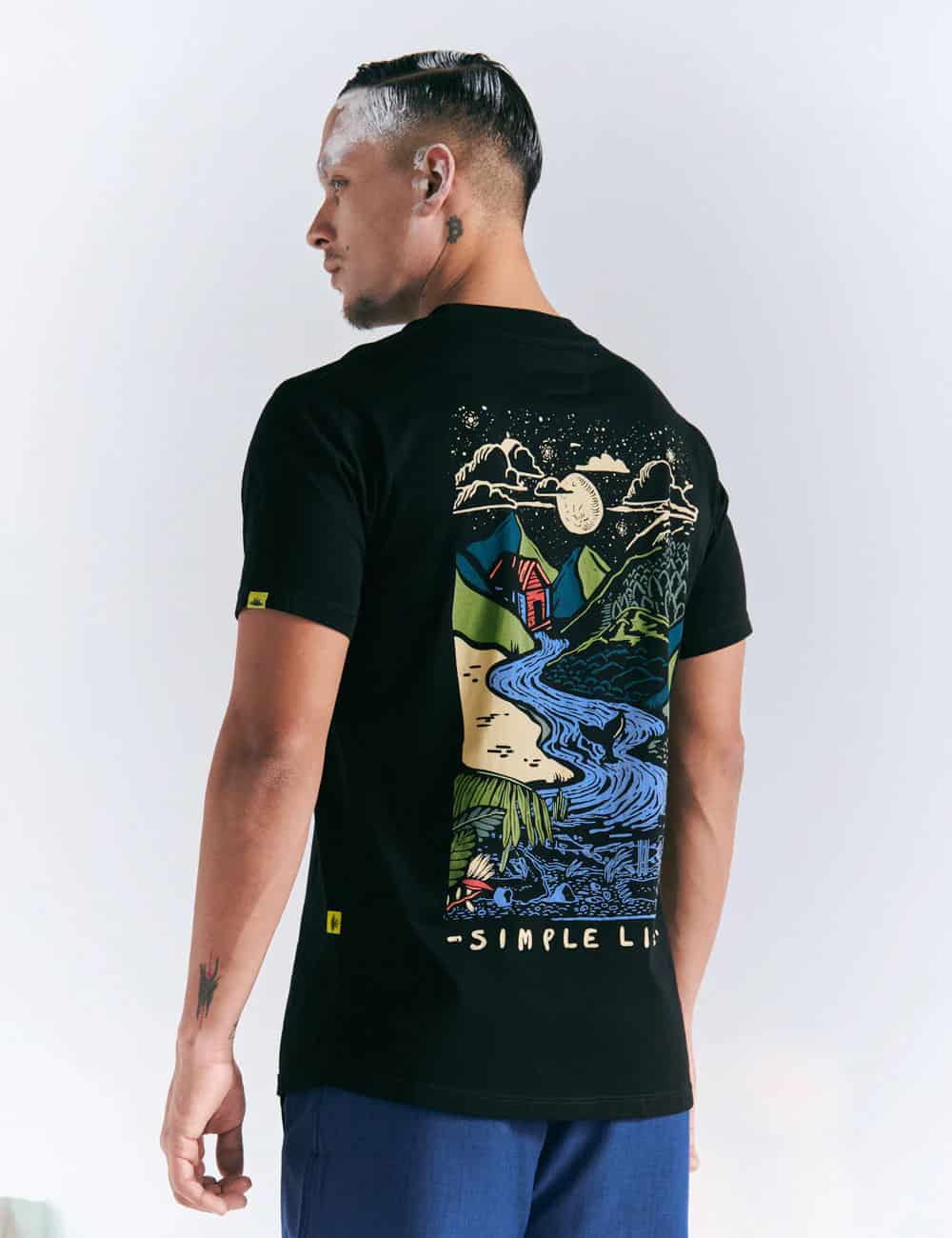 Camiseta Regular Fit Mountain Life negro Hombre - miniatura 9