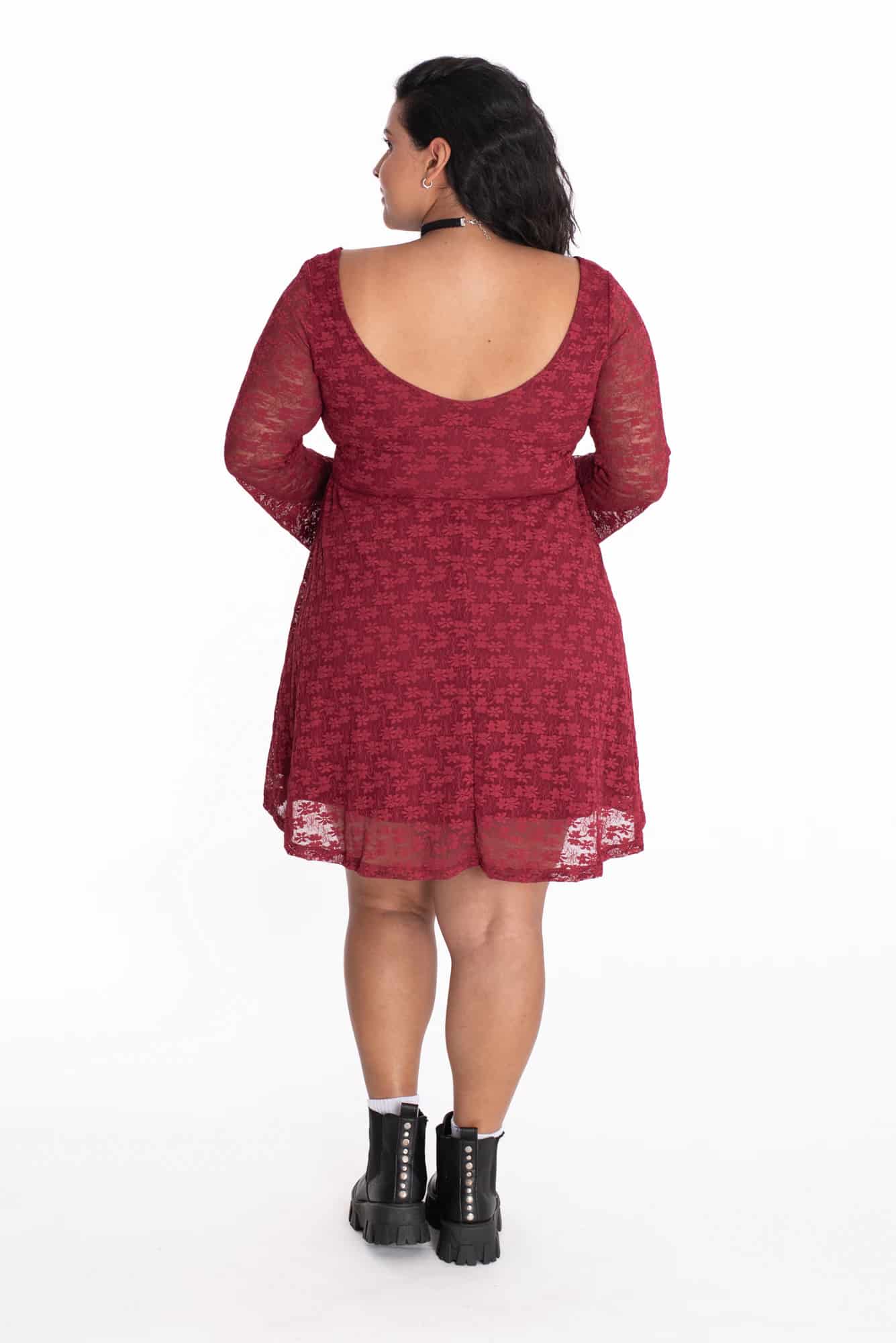 Vestido Florencia Vinotinto - miniatura 18