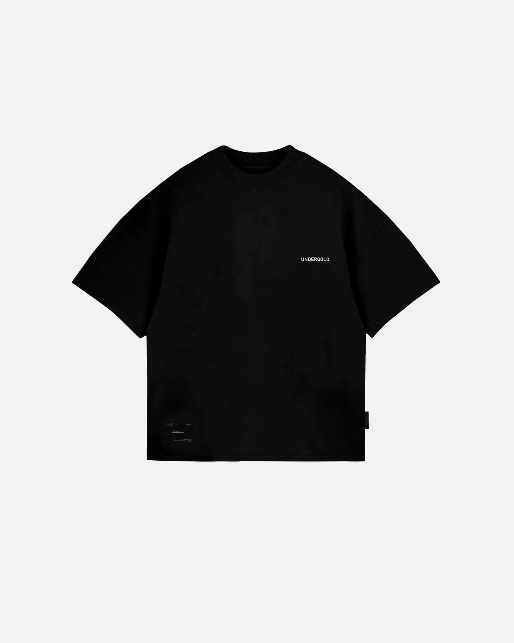 Basics Tiny Logo Boxy Fit Tshirt Black - miniatura 1