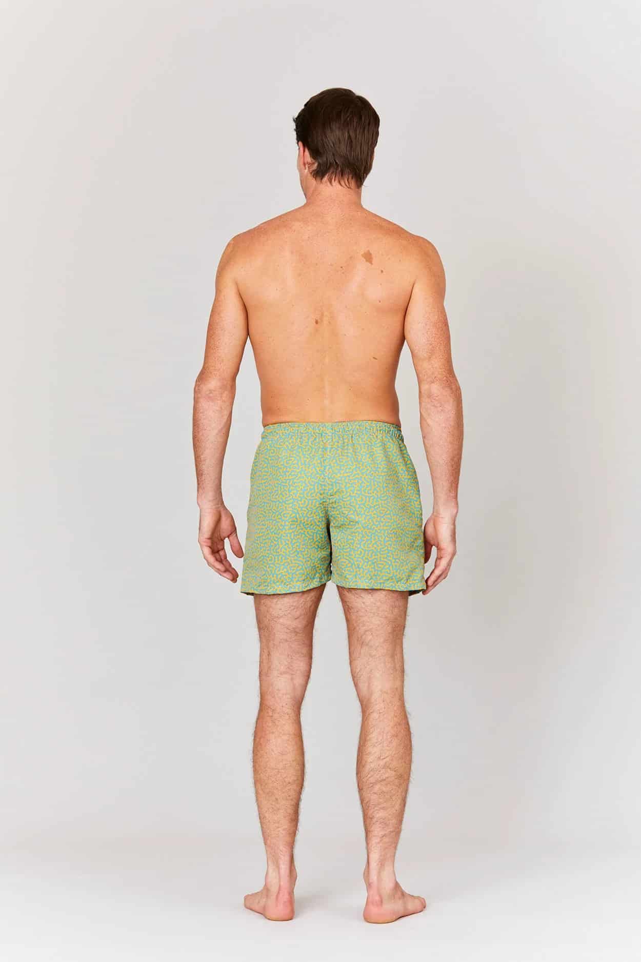 Men's swim trunk yellow frog skin - miniatura 5